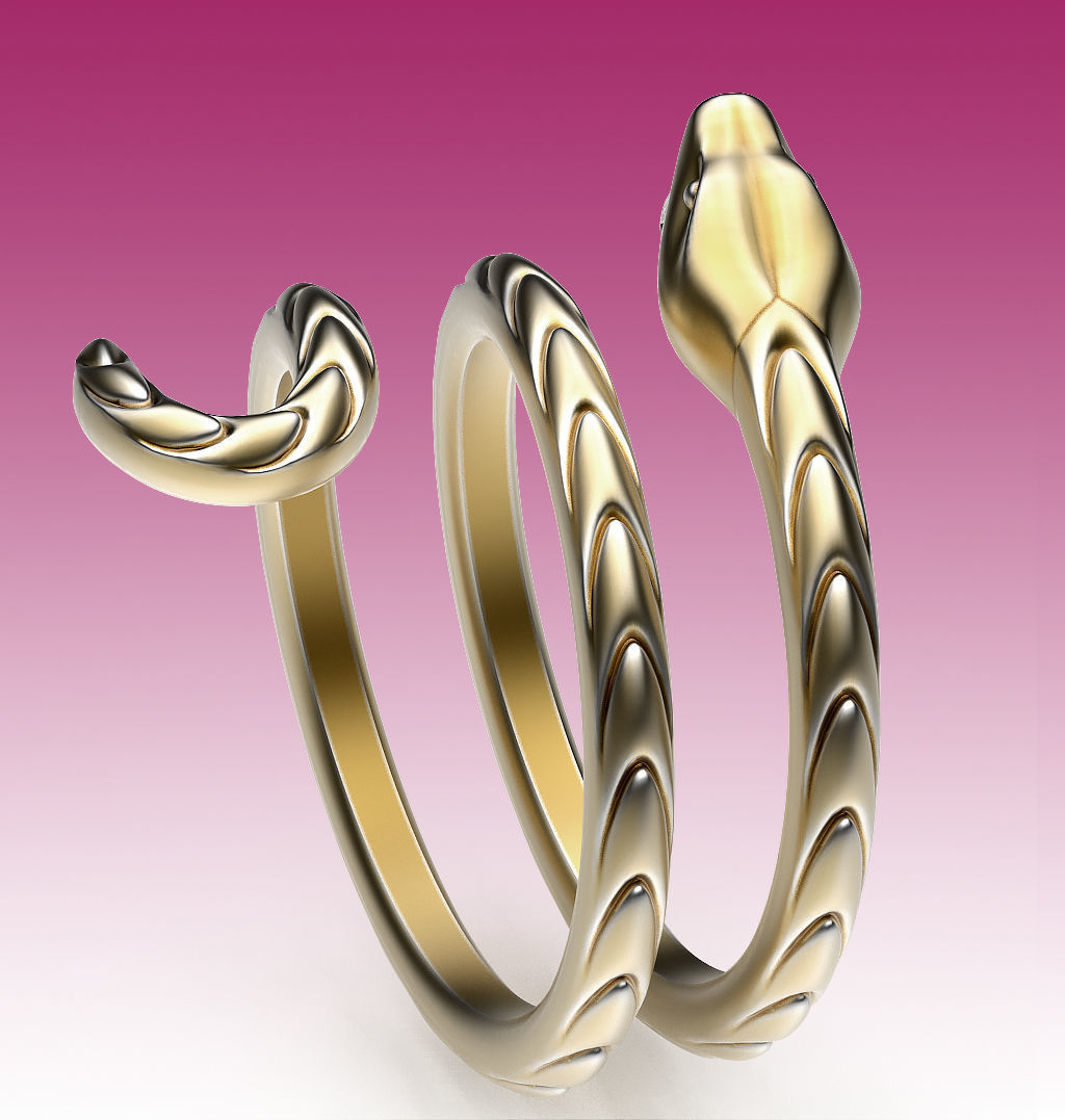 Ring Snake 3D print model_3