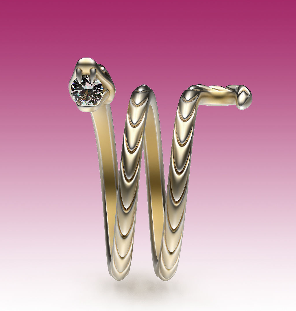 Ring Snake 3D print model_7