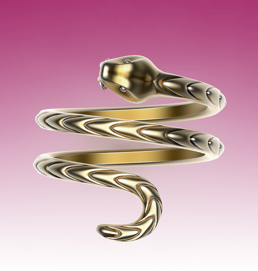 Ring Snake 3D print model_1