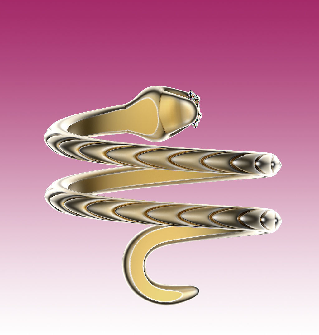 Ring Snake 3D print model_9