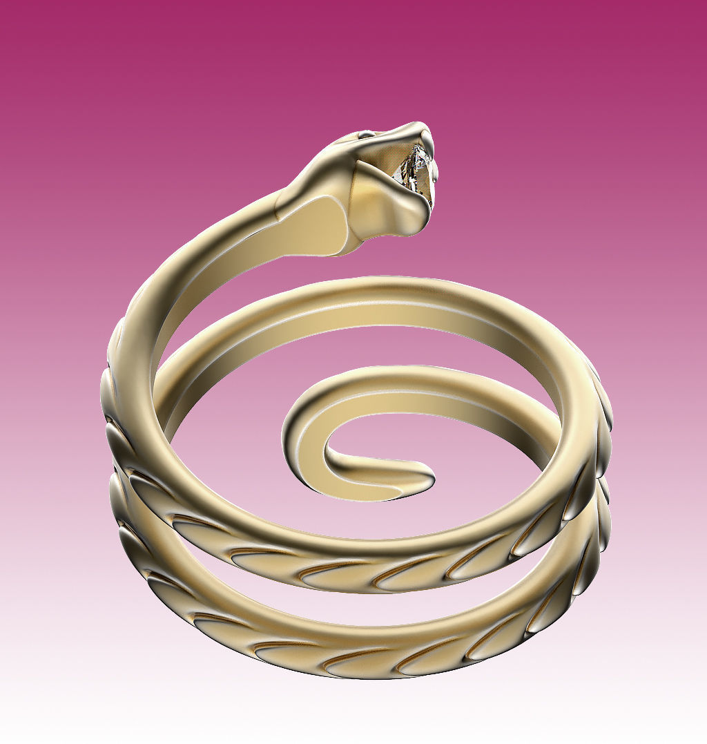 Ring Snake 3D print model_6