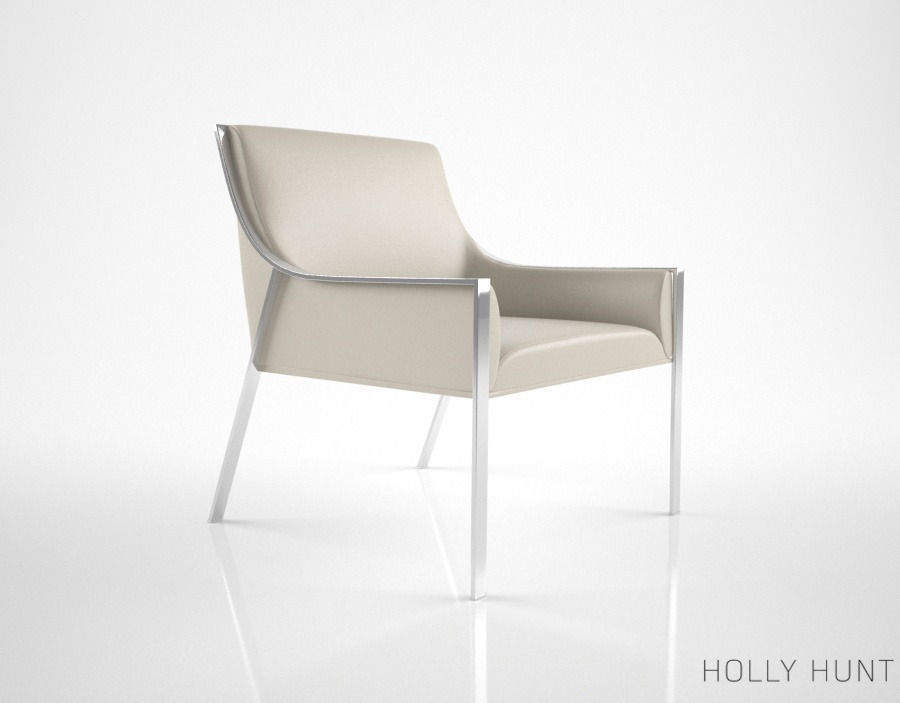 3d holly hunt aileron lounge chair cgtrader