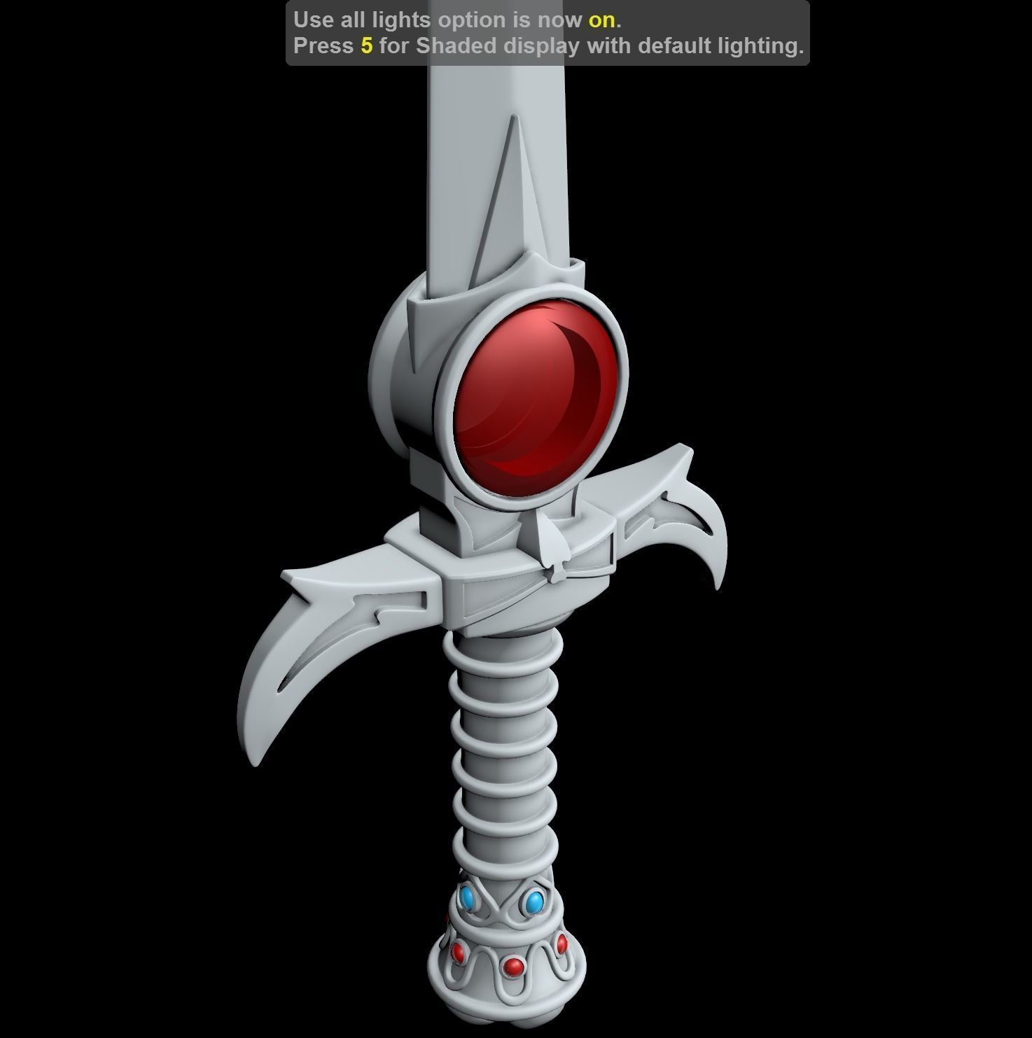 Sword of Omens - dagger 3D print model_3