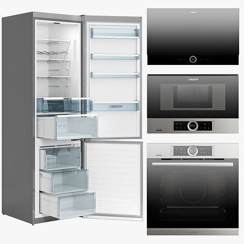 bosch series 8 kitchen appliances set 3D model