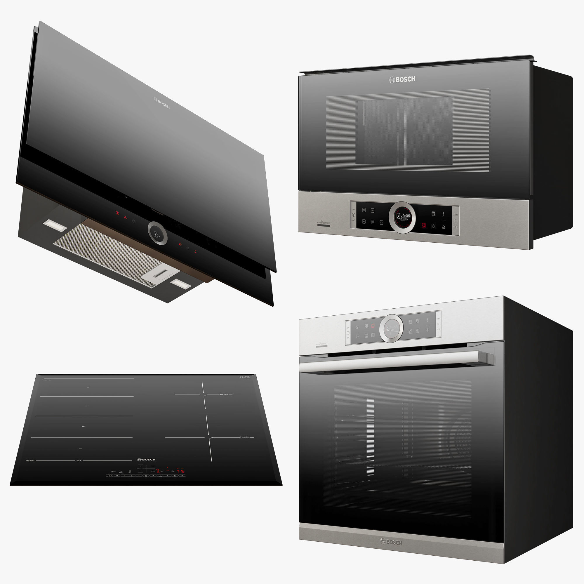 bosch series 8 kitchen appliances set 3D model_1