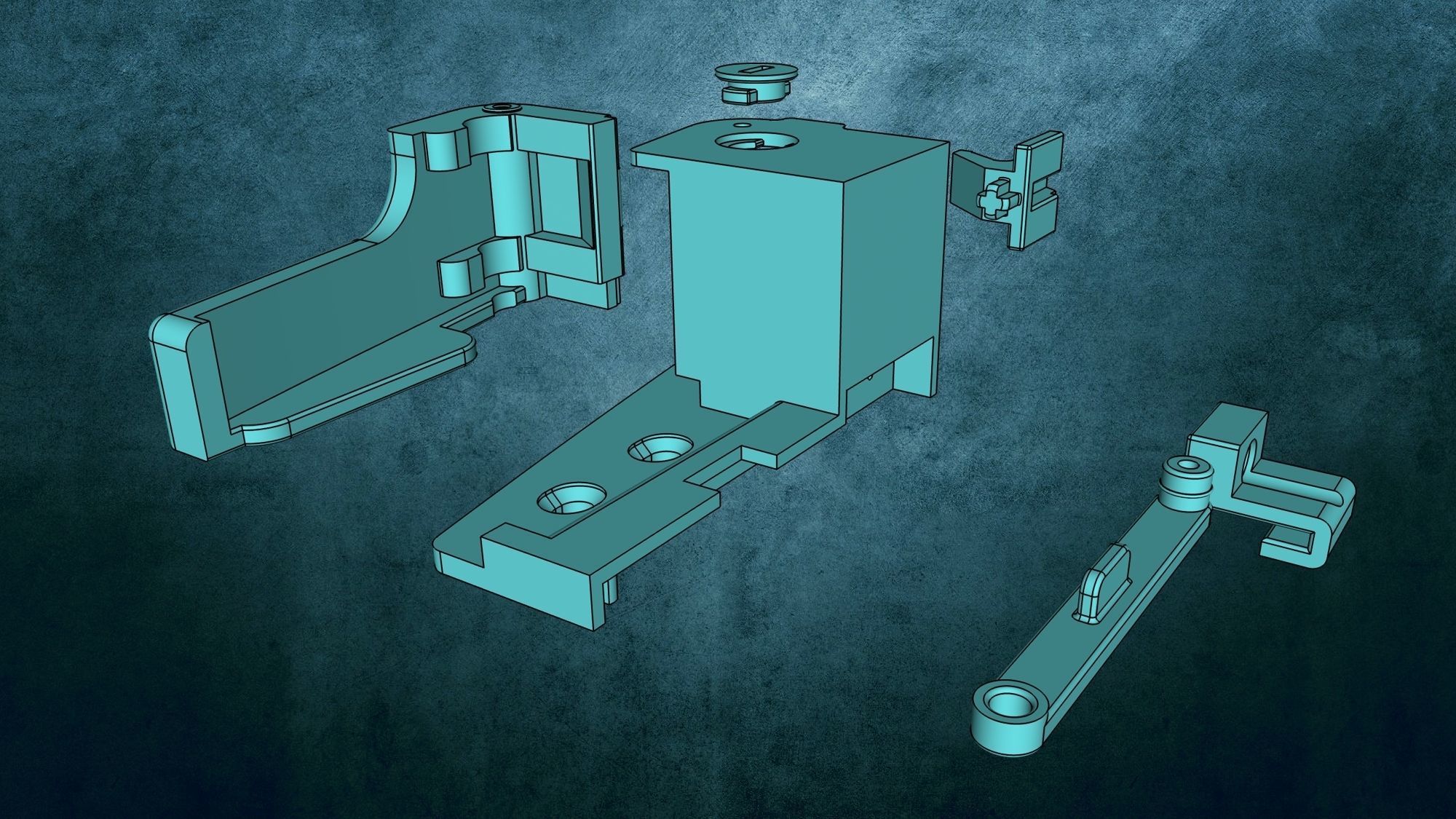 Webasto fridge handle 3D print model_4