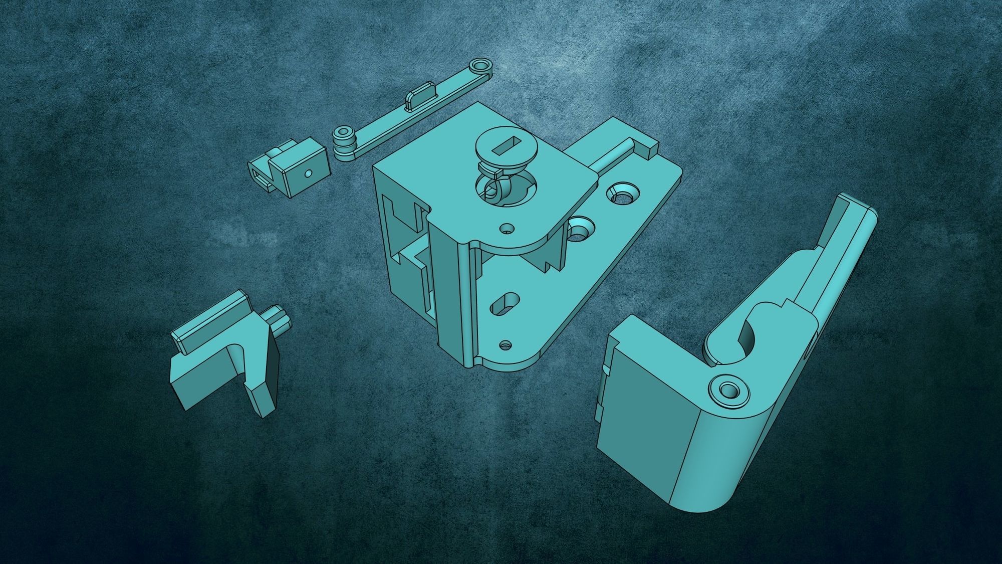 Webasto fridge handle 3D print model_2