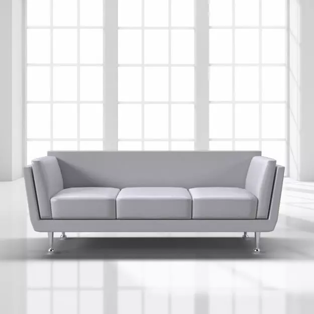 Sofa contemporary Low-poly 3D model_0