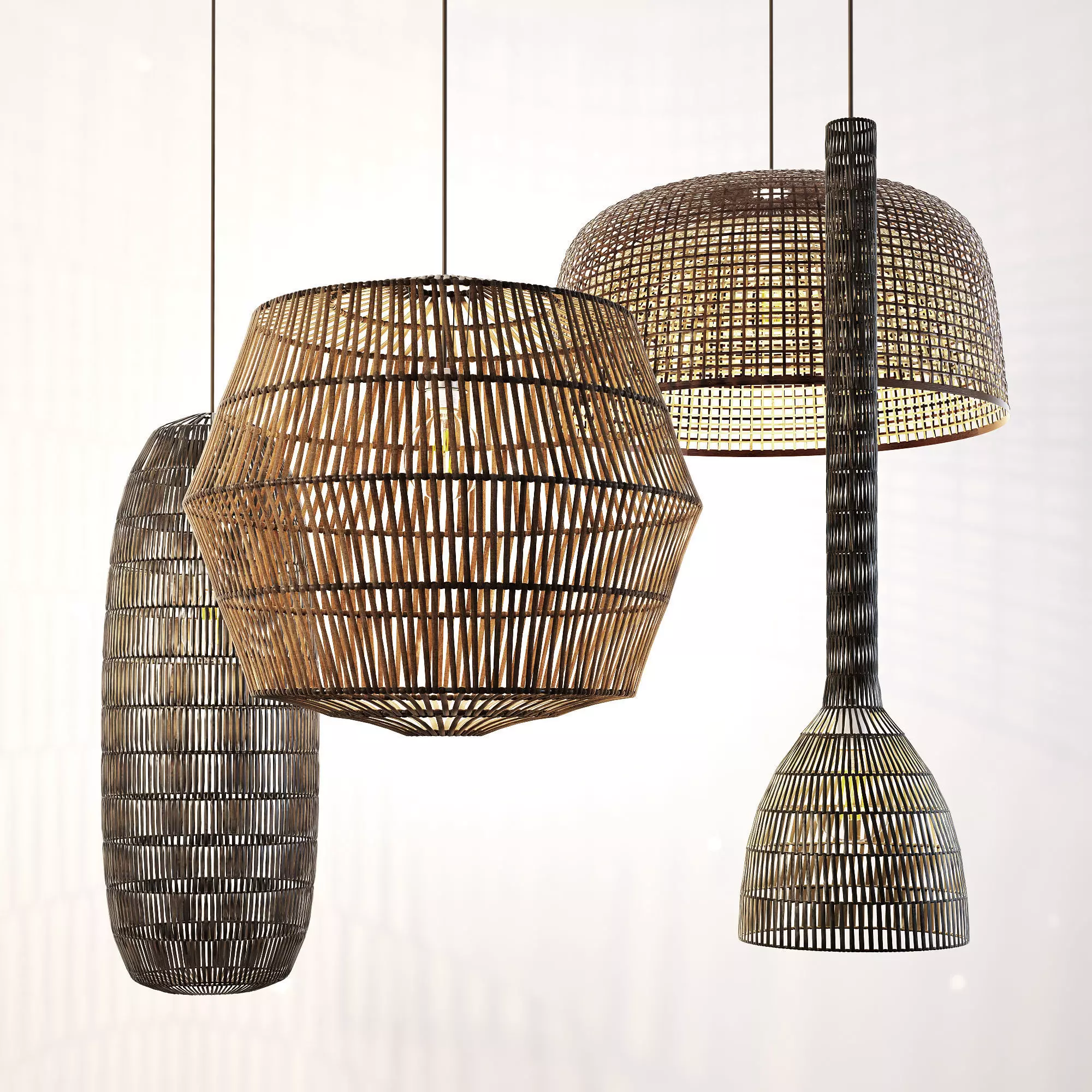 ay illuminate rattan lamp set 3D model_0