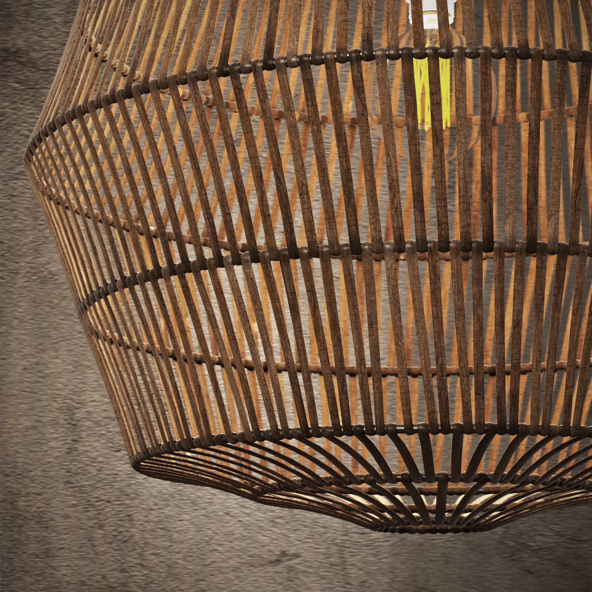 ay illuminate rattan lamp set 3D model_5