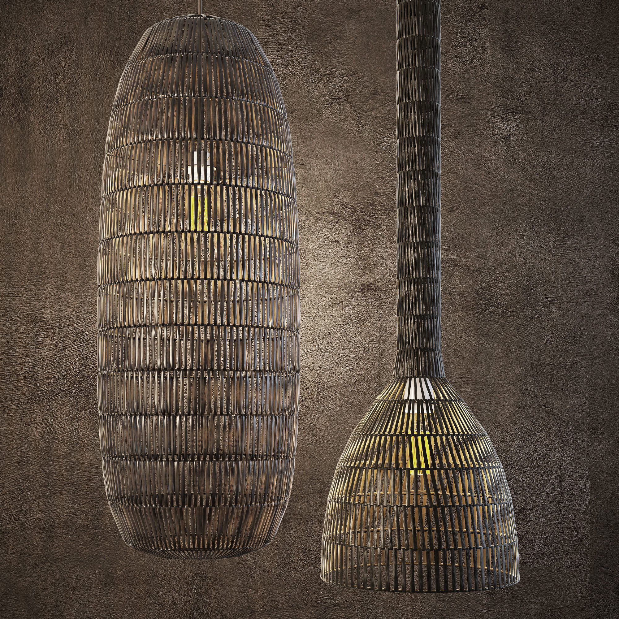 ay illuminate rattan lamp set 3D model_2