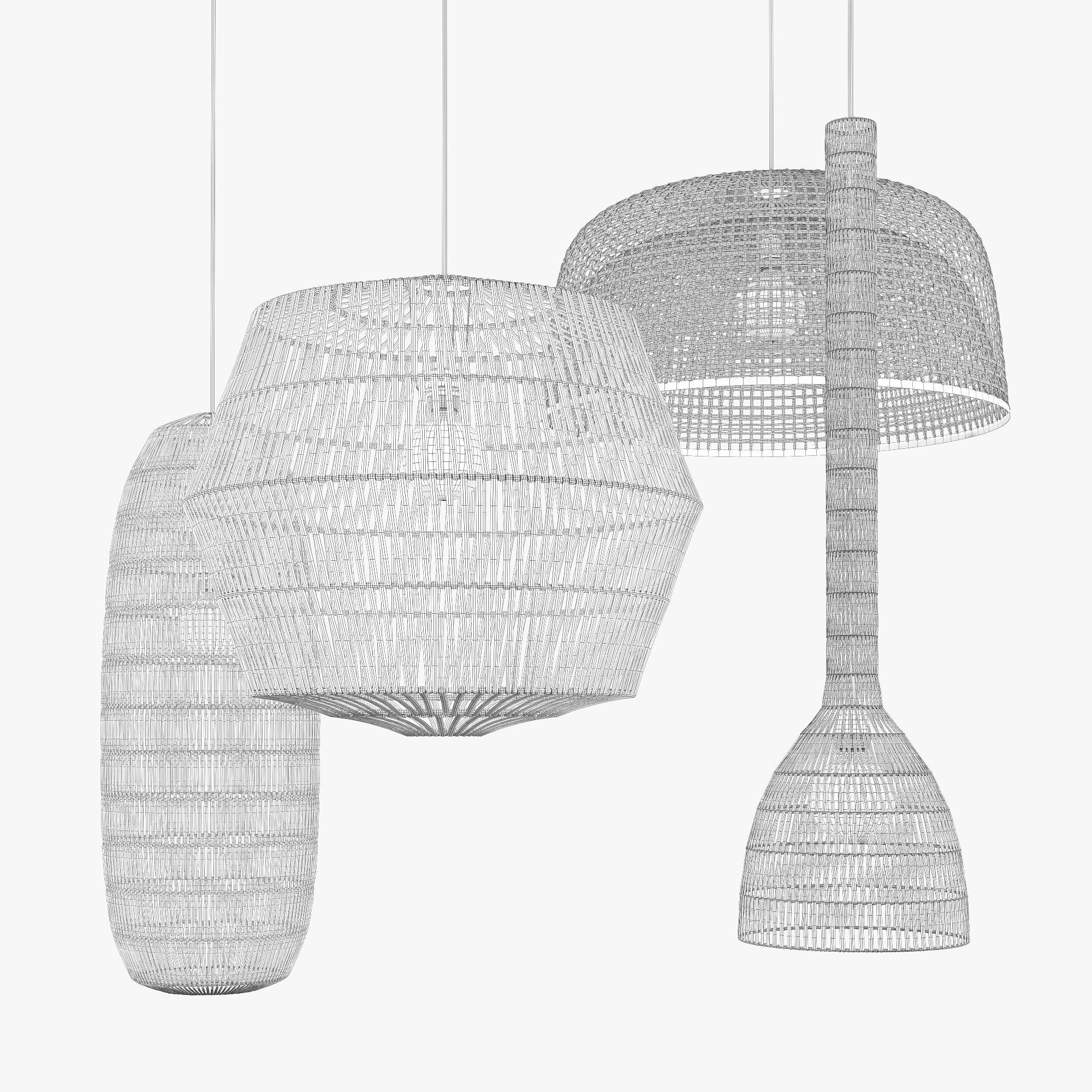 ay illuminate rattan lamp set 3D model_7