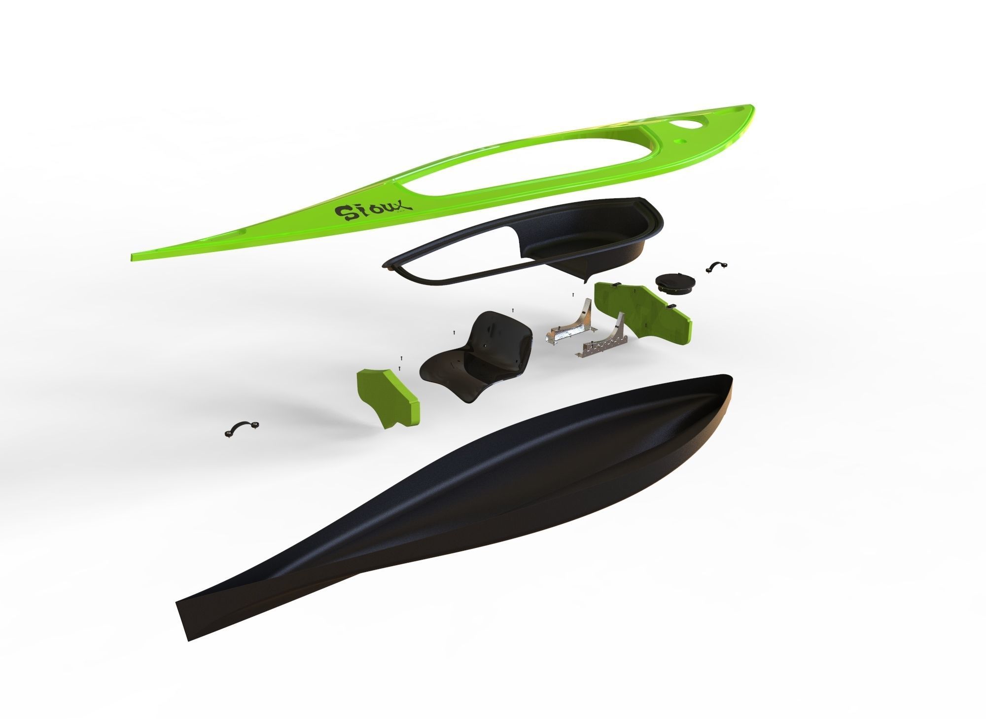 Sport Kayak  3D model_8