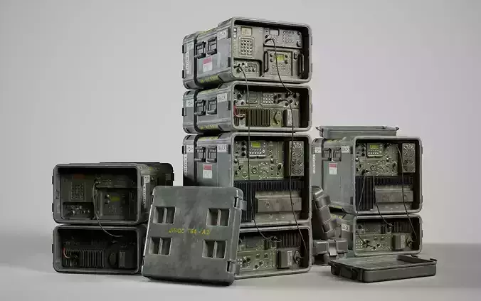 Military Radio Station JISCC Low-poly 3D model