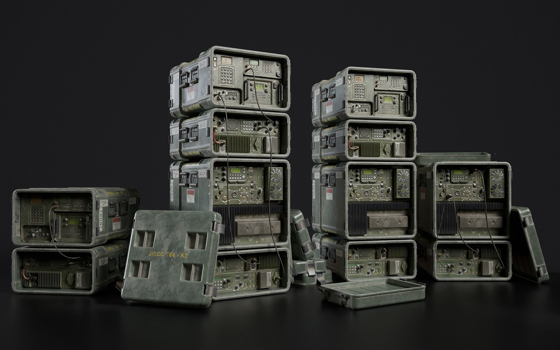 Military Radio Station JISCC Low-poly 3D model_7