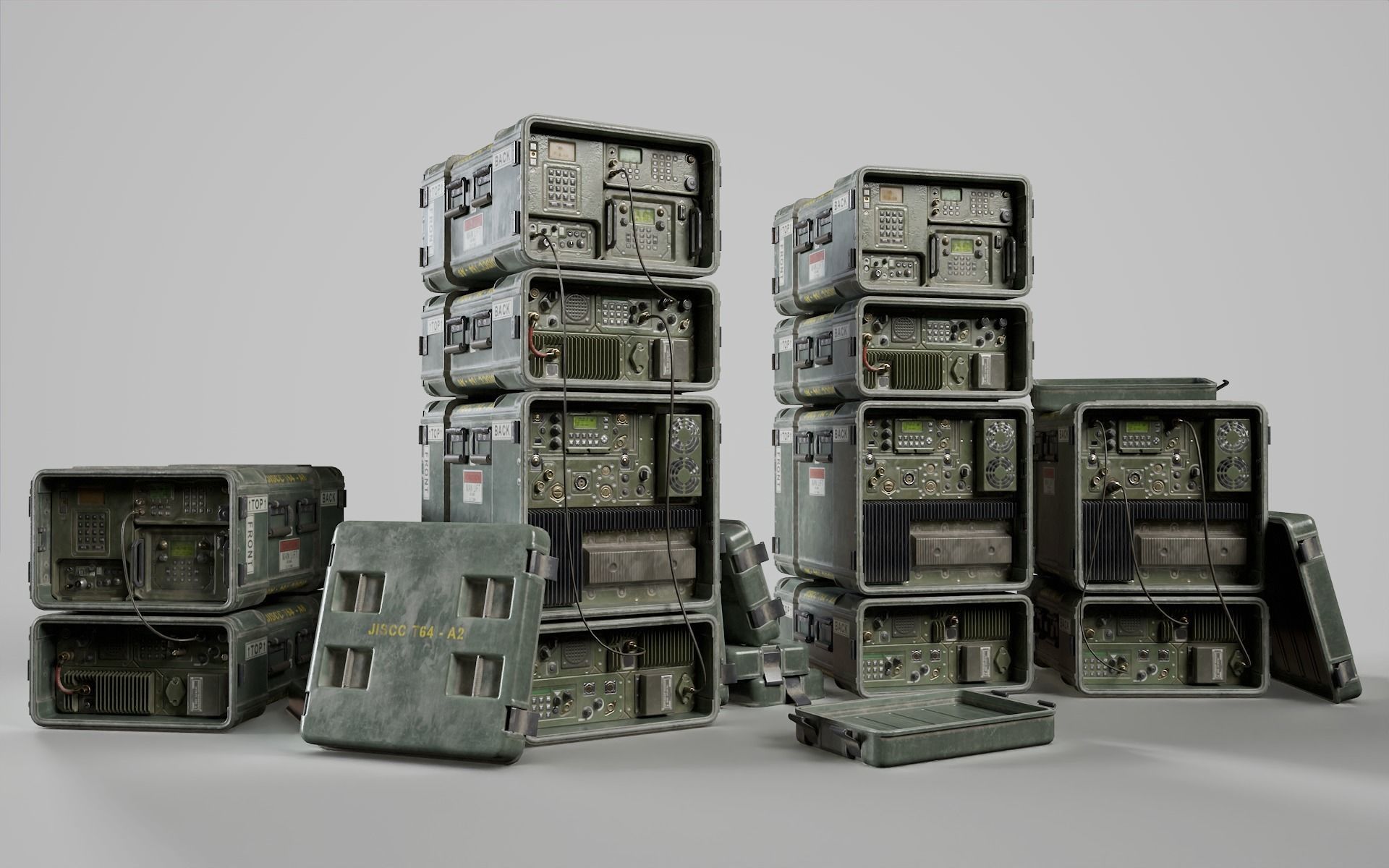 Military Radio Station JISCC Low-poly 3D model_6