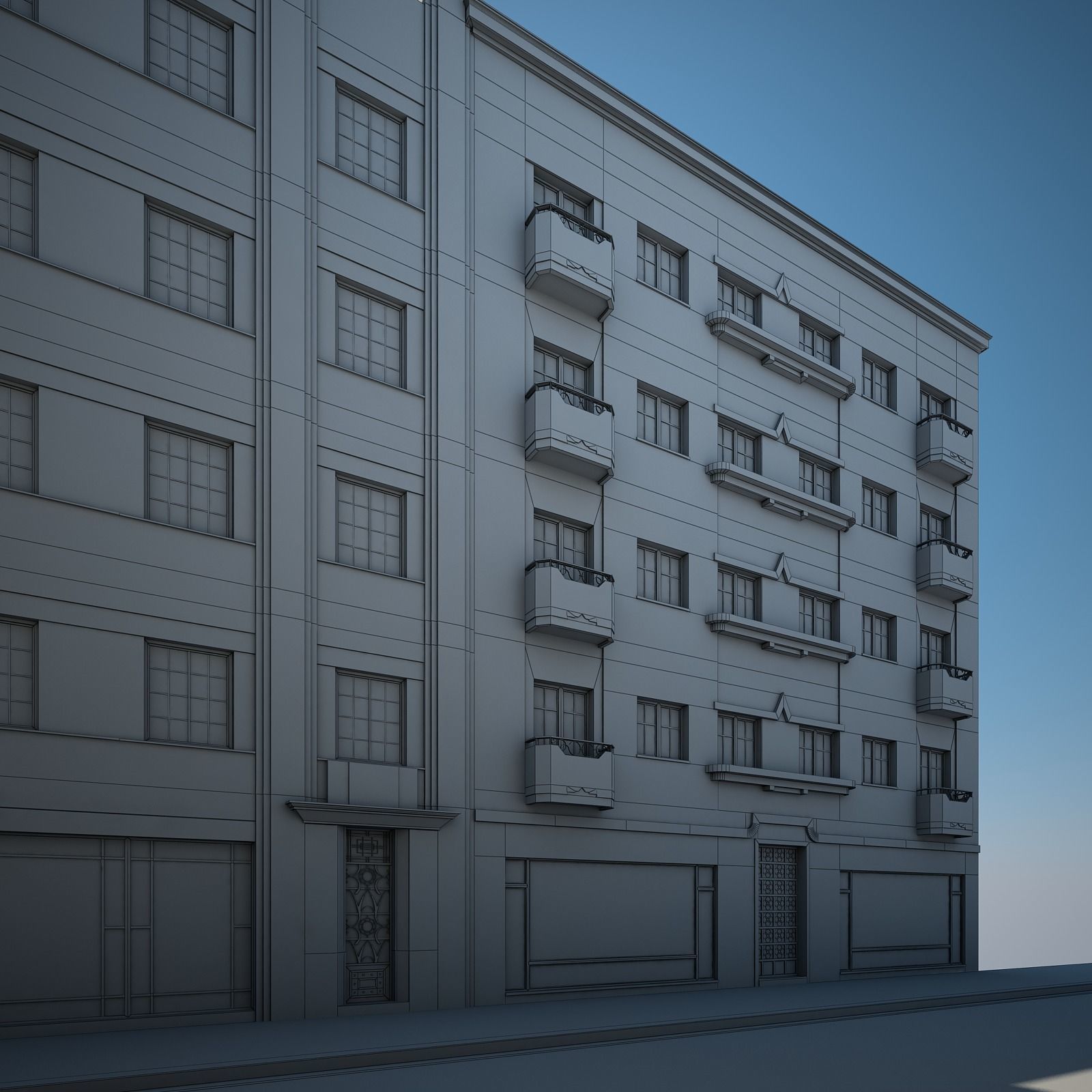 Modern City Street 3D model_54