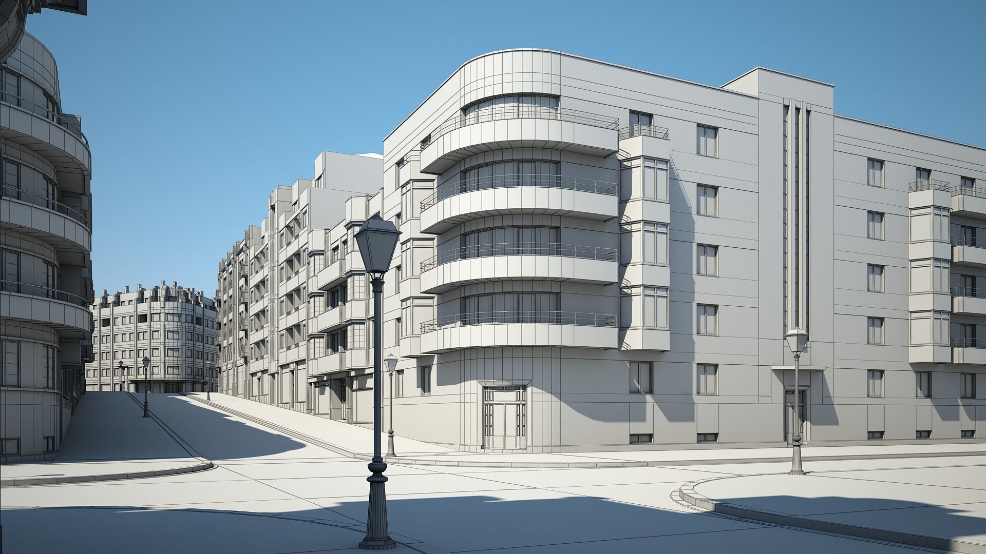 Modern City Street 3D model_42