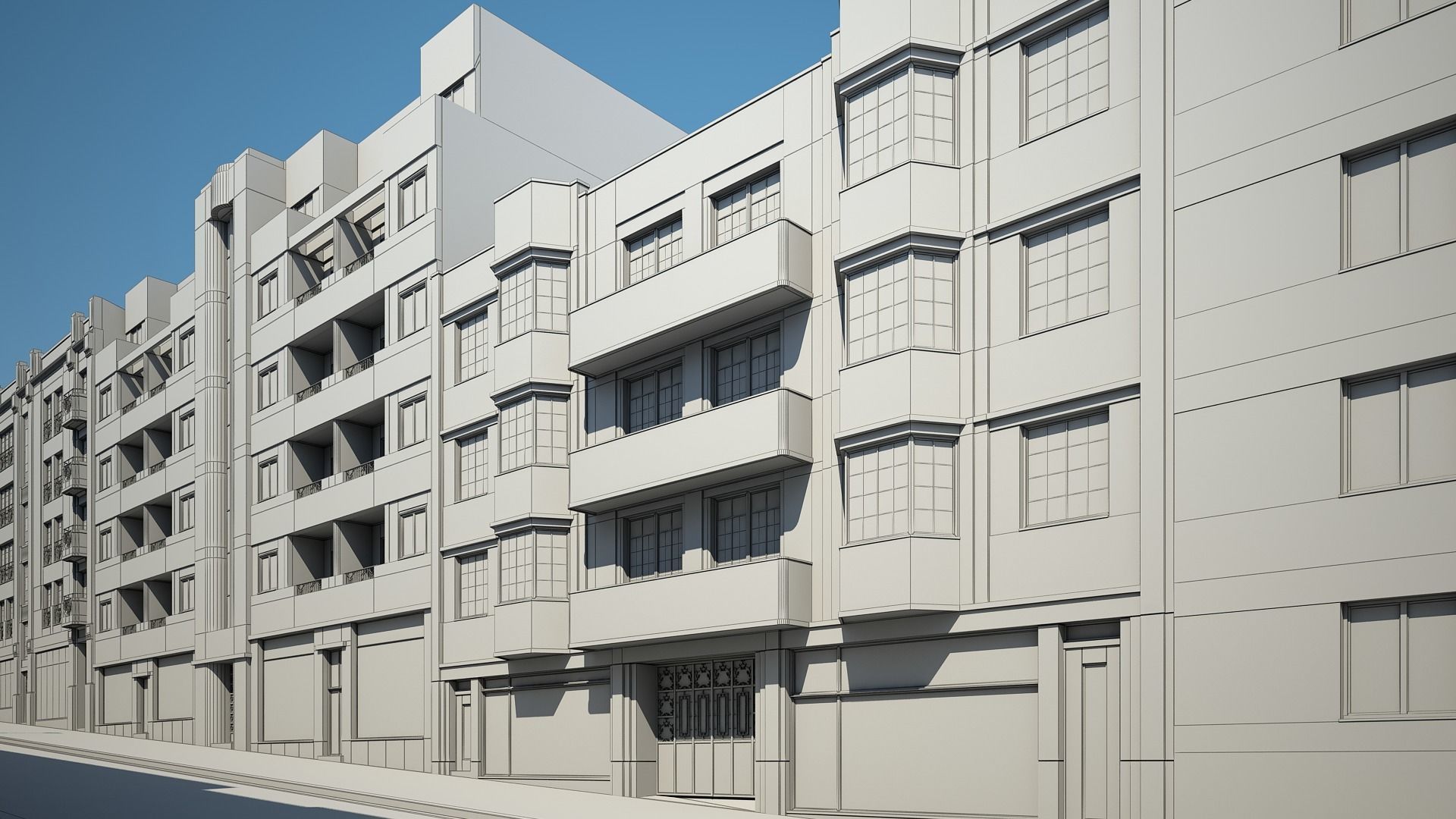 Modern City Street 3D model_48