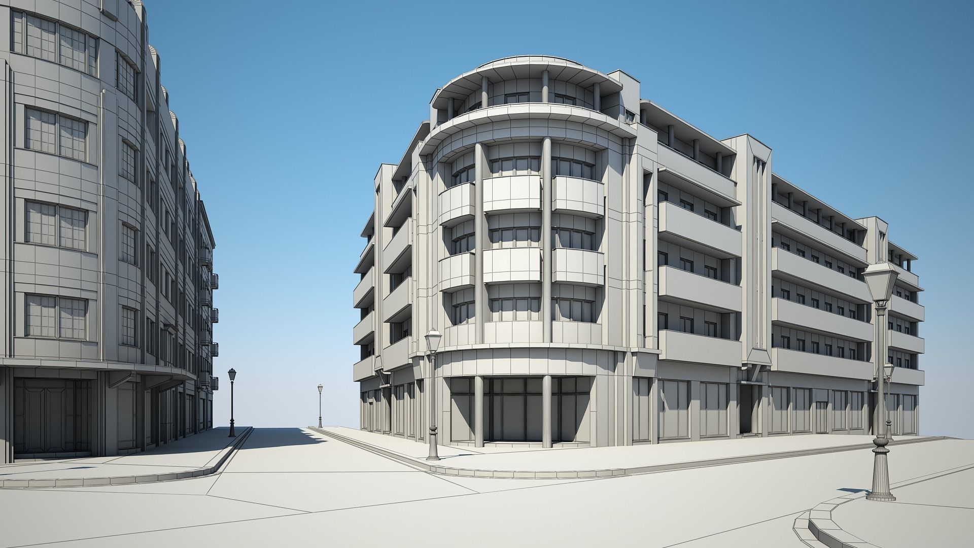 Modern City Street 3D model_53