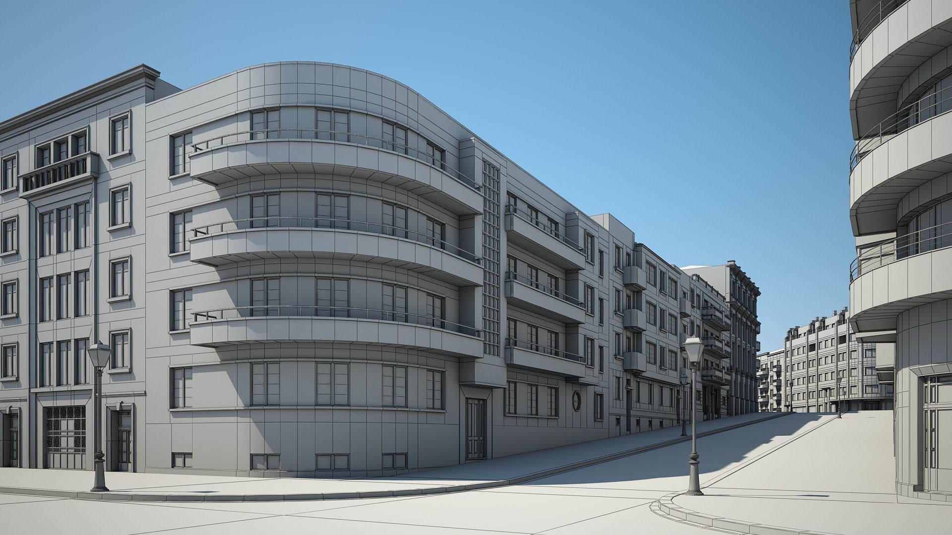 Modern City Street 3D model_41