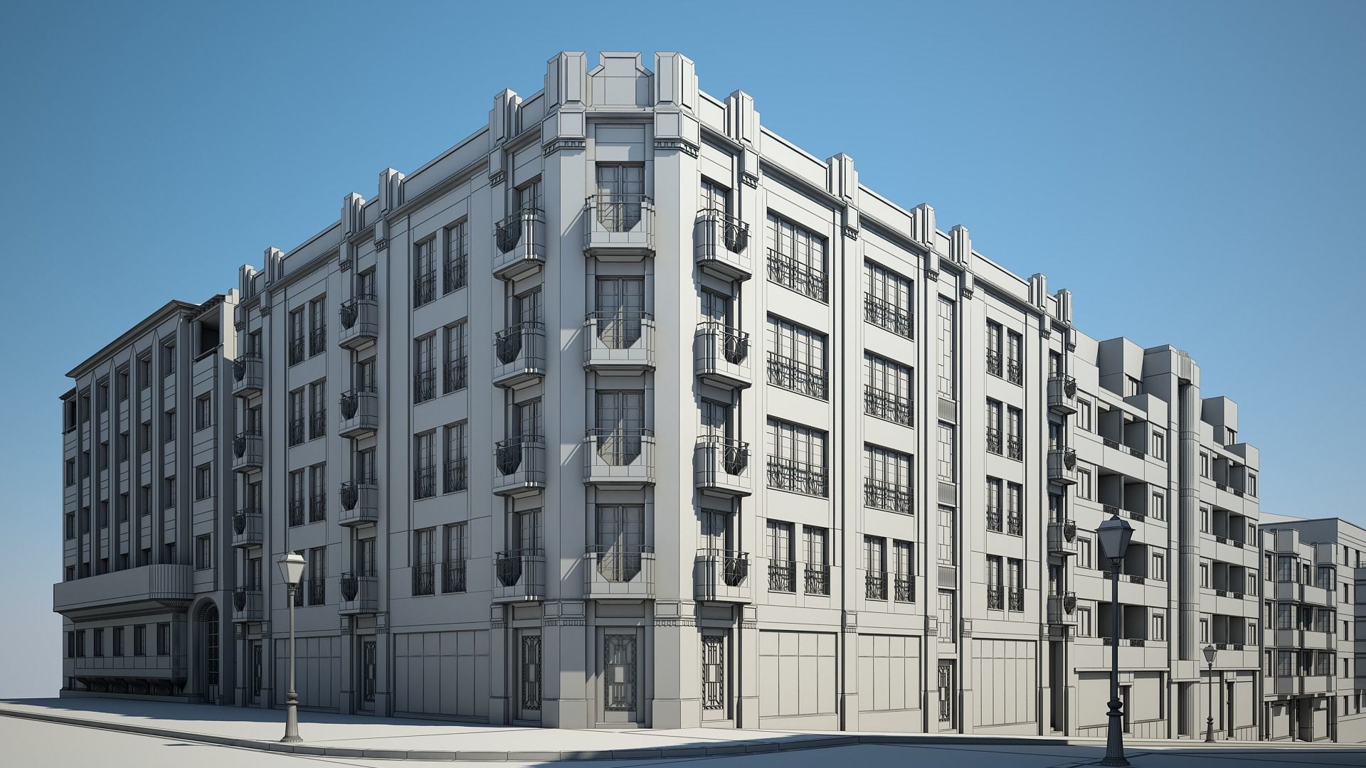 Modern City Street 3D model_50