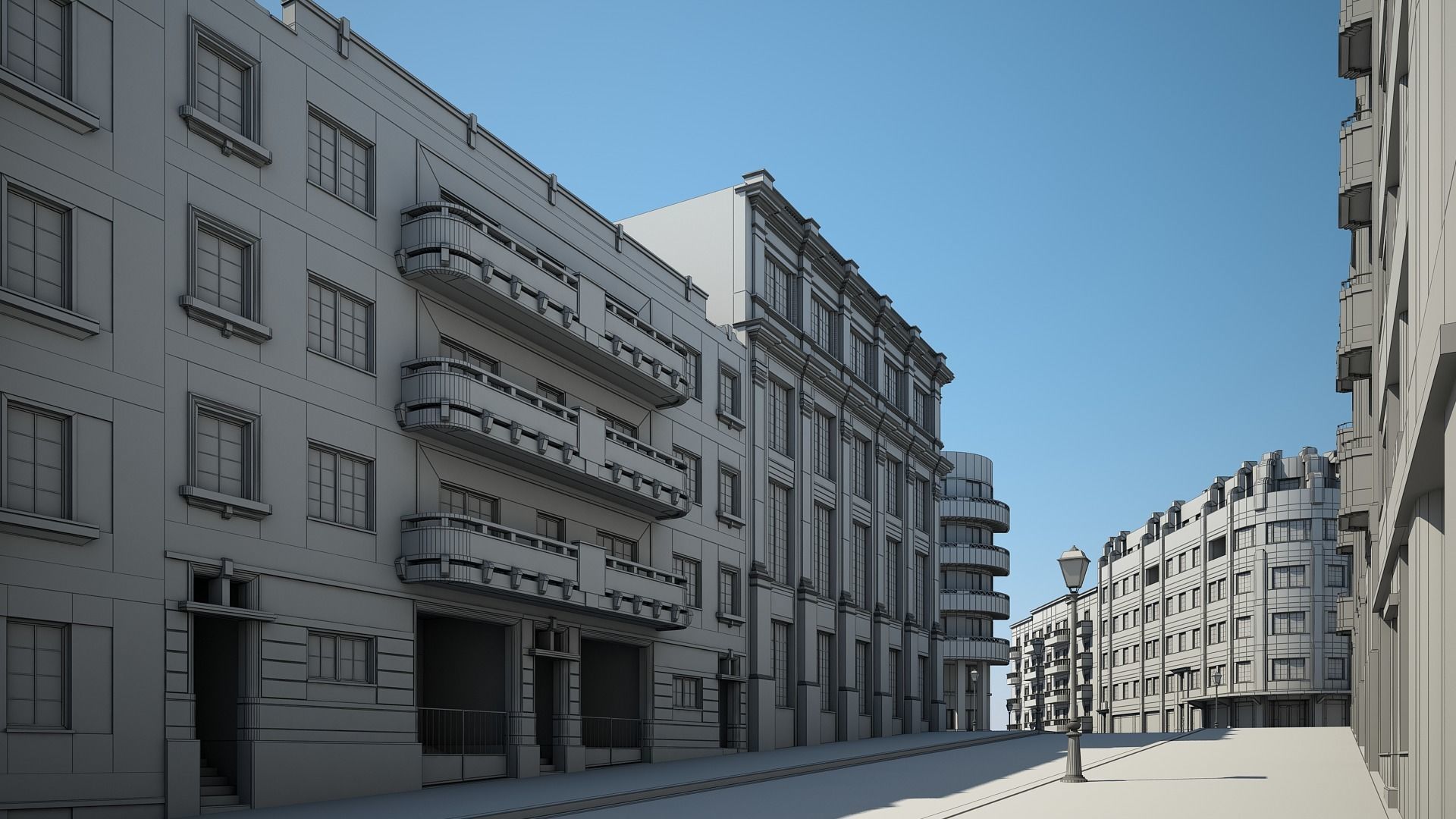 Modern City Street 3D model_49