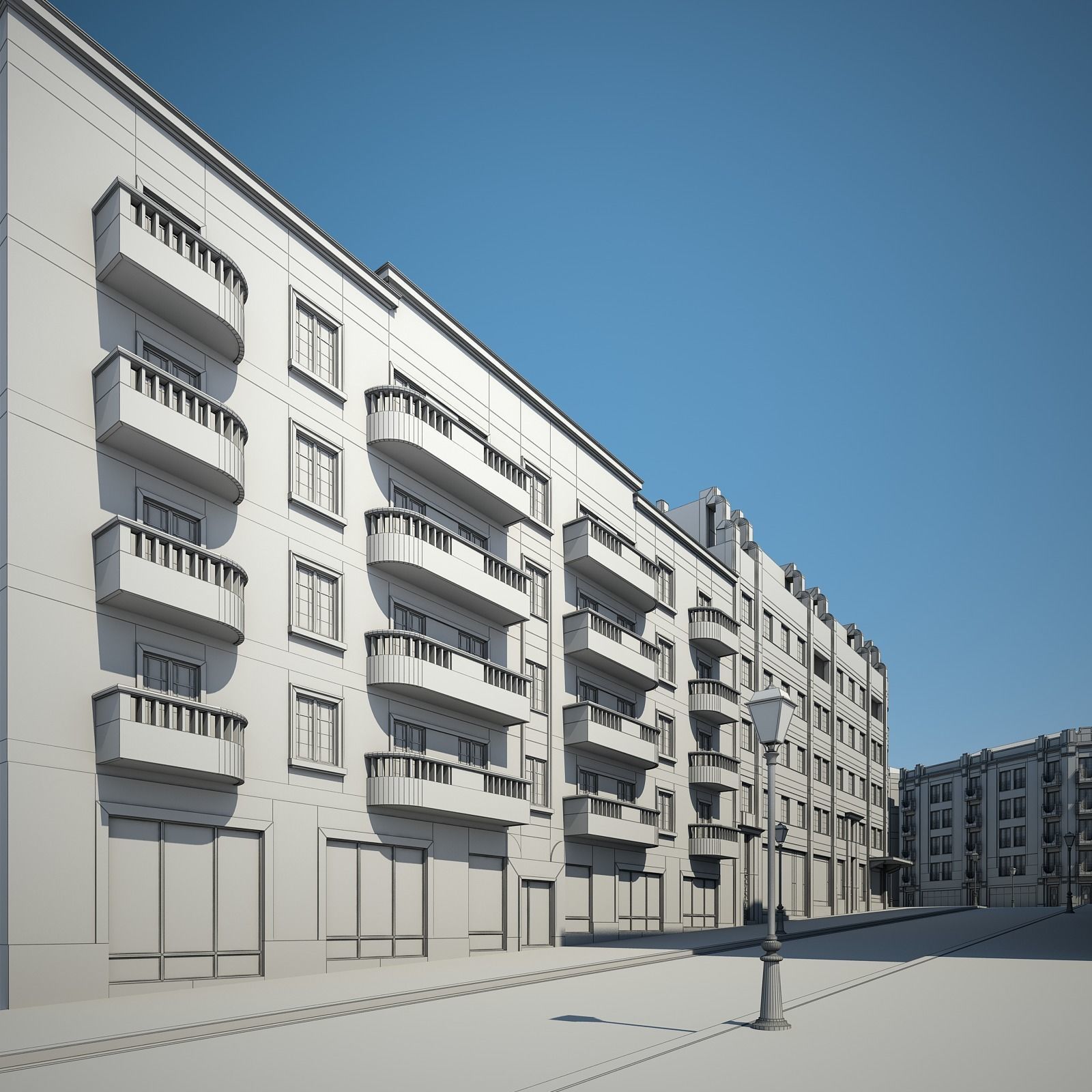 Modern City Street 3D model_56