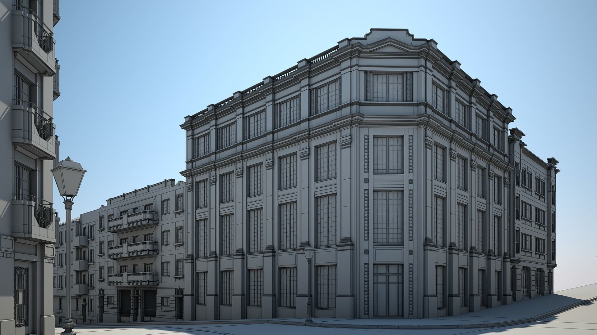 Modern City Street 3D model_51