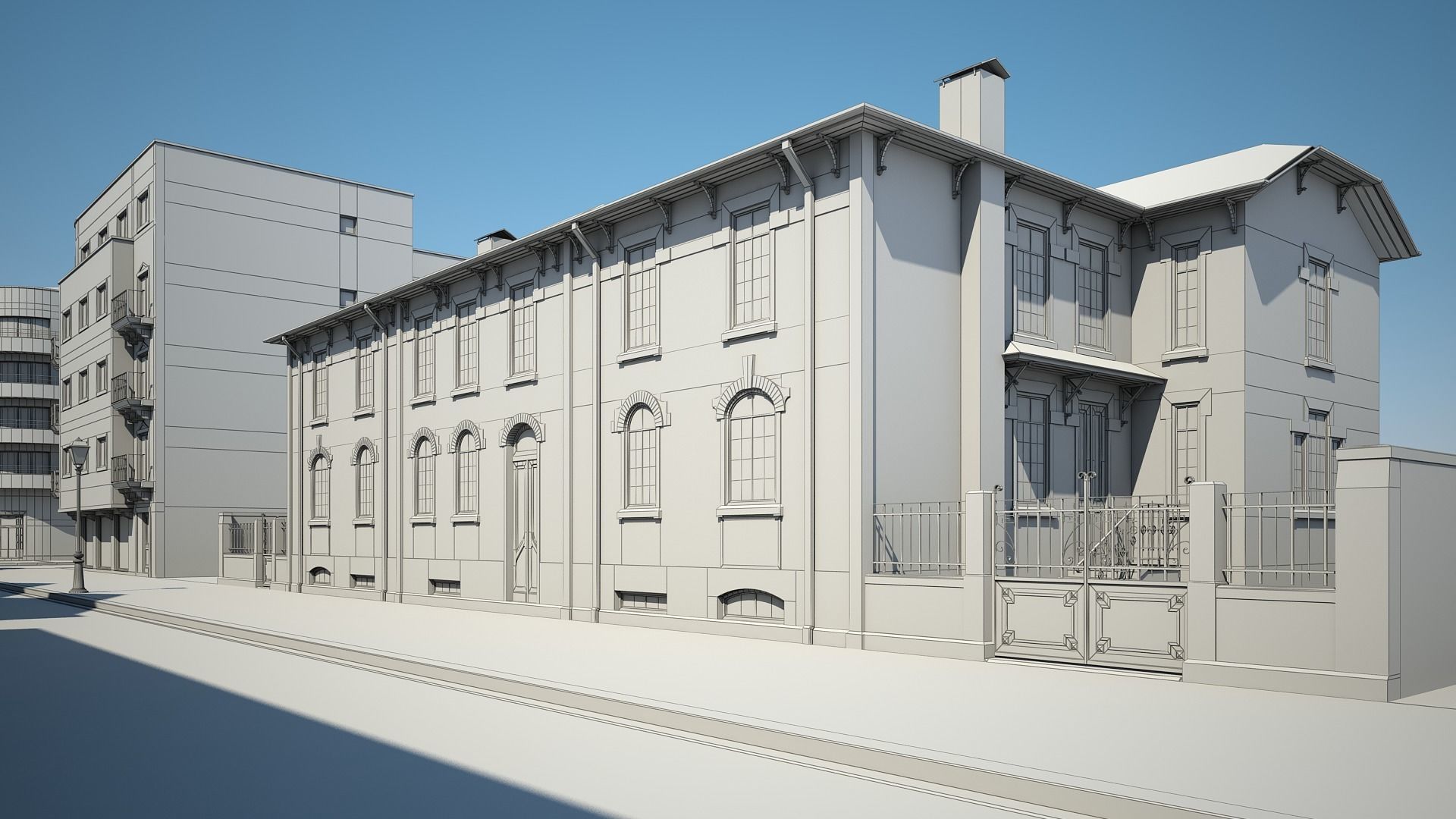 Modern City Street 3D model_45