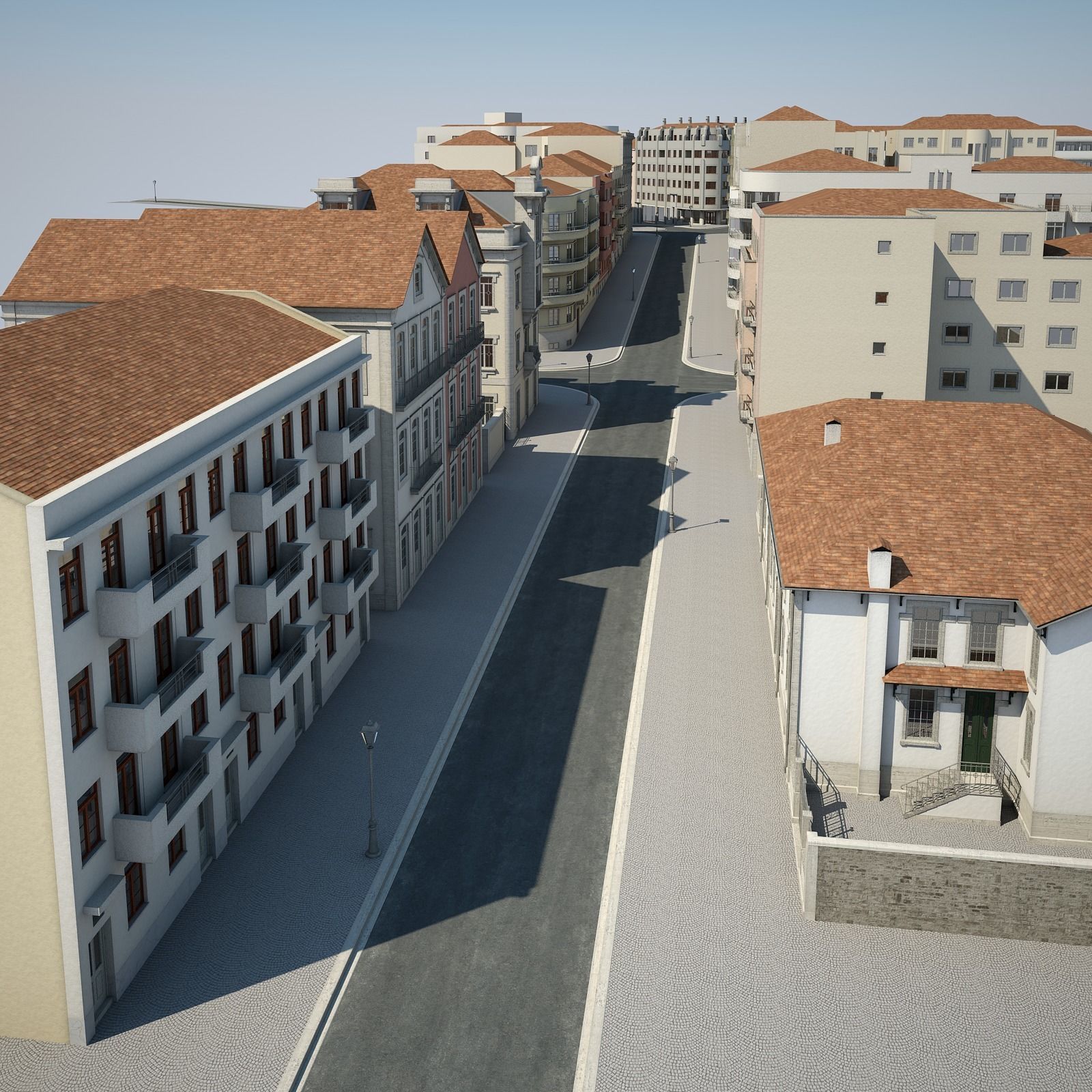 Modern City Street 3D model_30