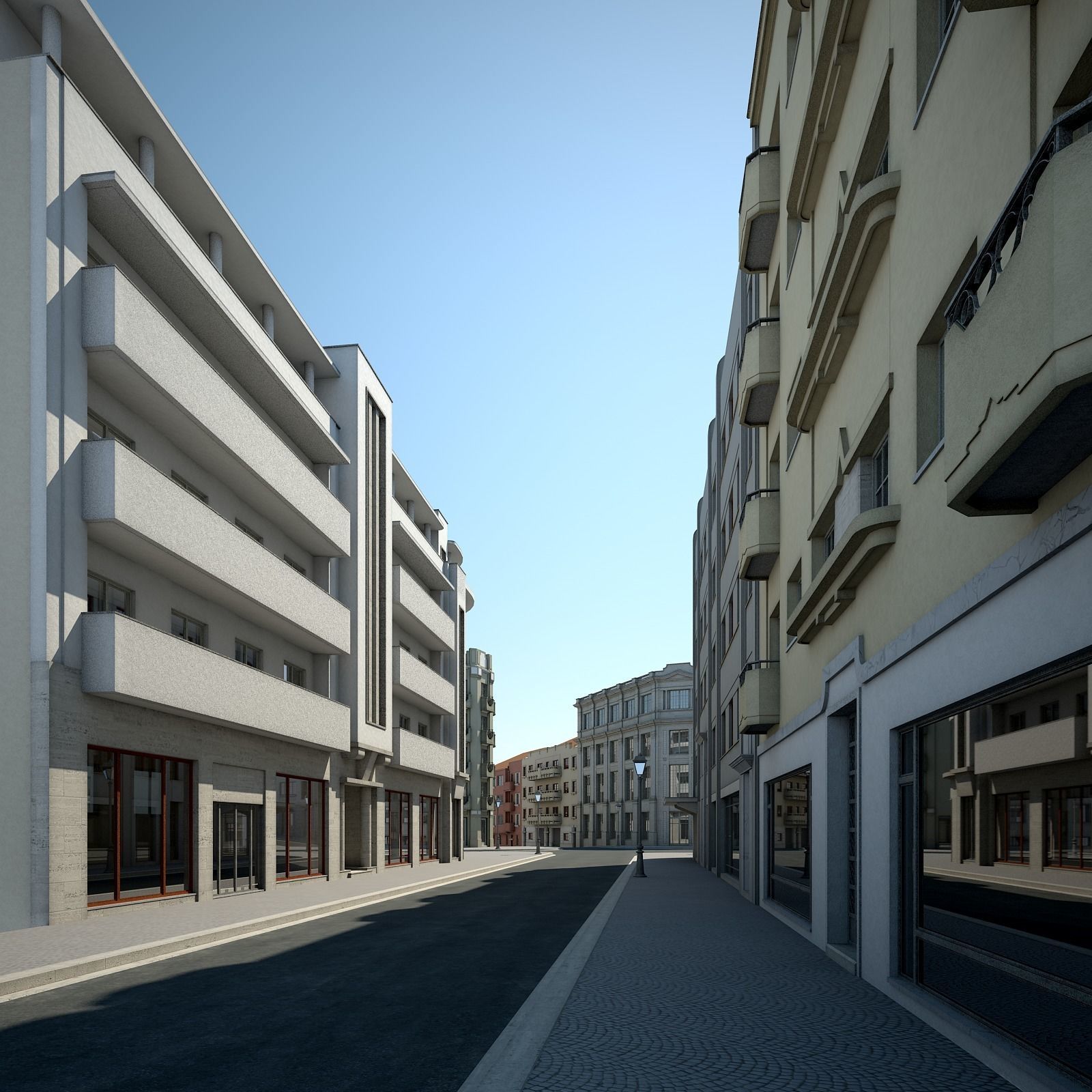 Modern City Street 3D model_26