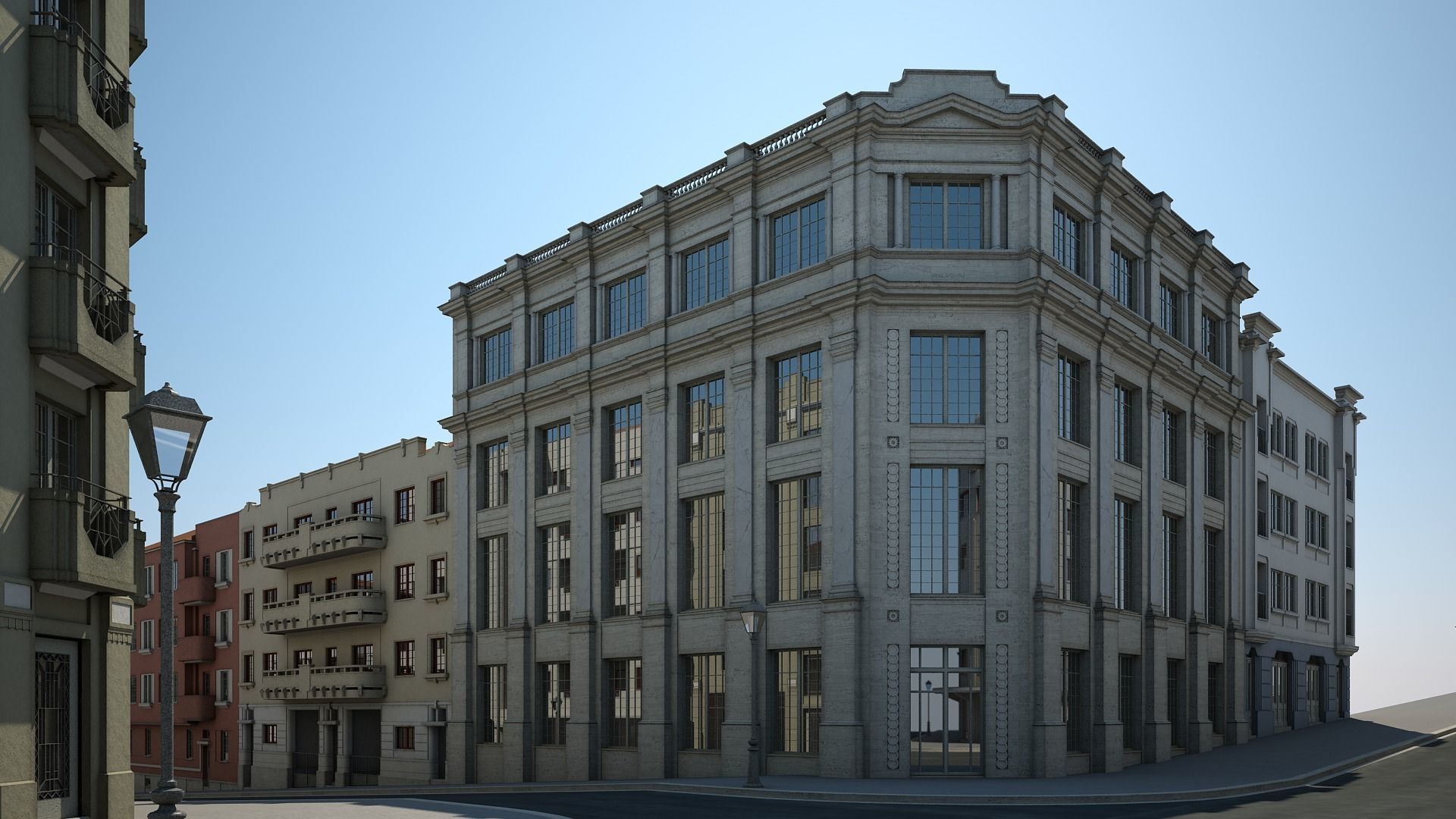 Modern City Street 3D model_21