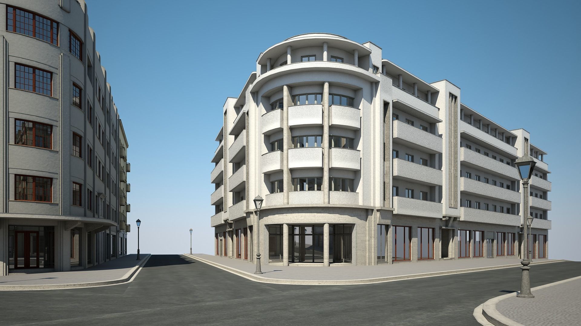 Modern City Street 3D model_24