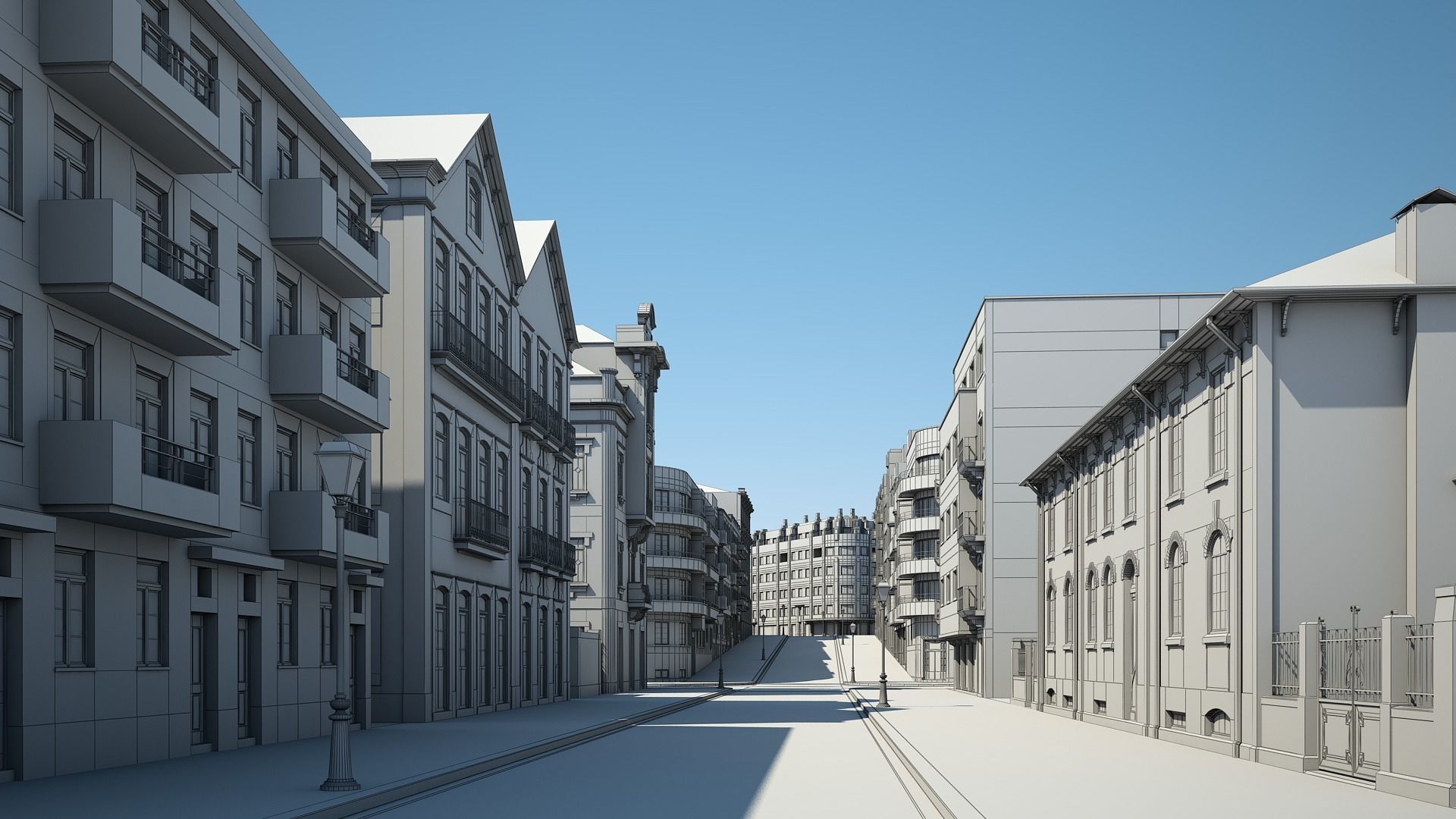 Modern City Street 3D model_31