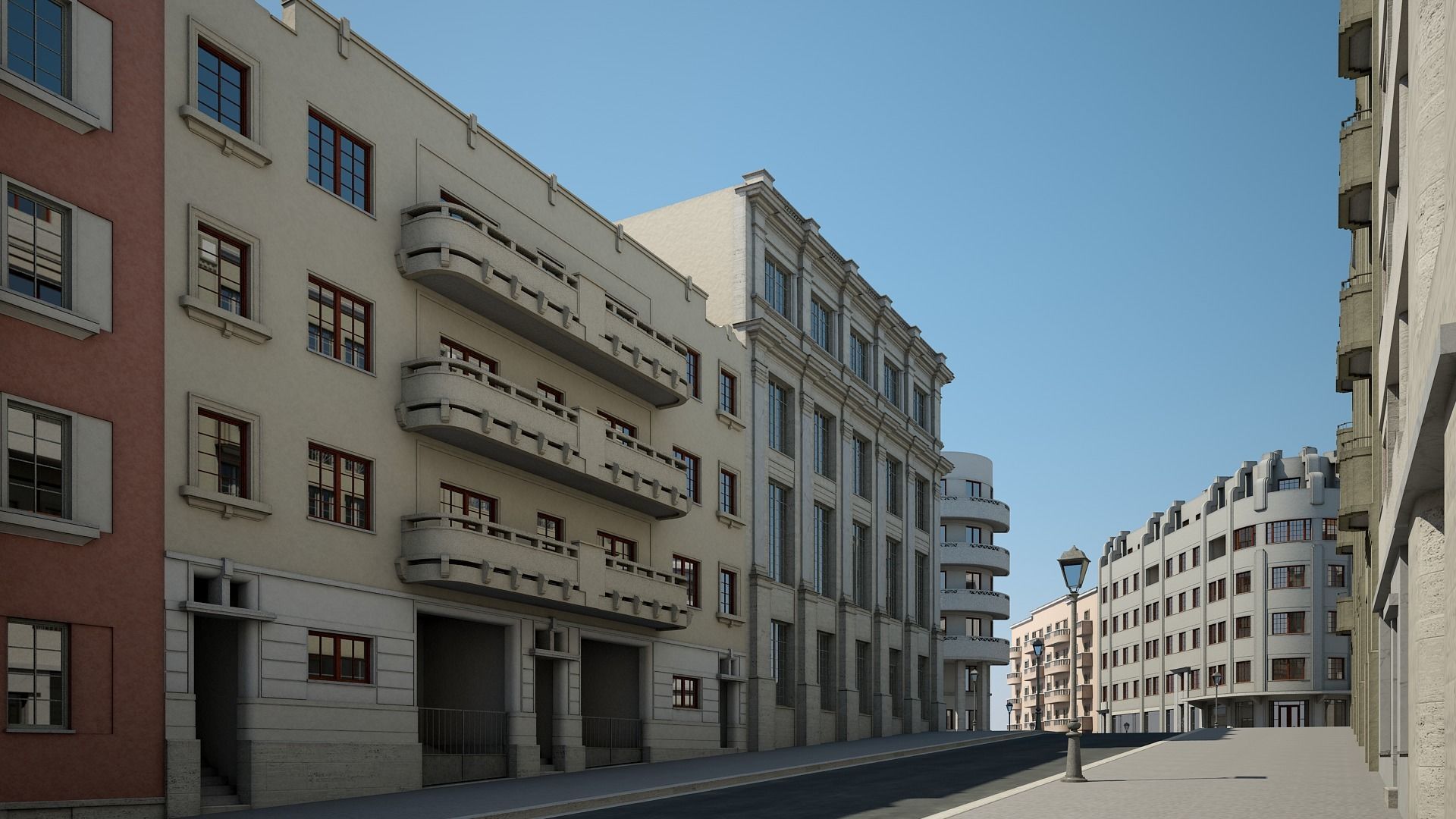 Modern City Street 3D model_19