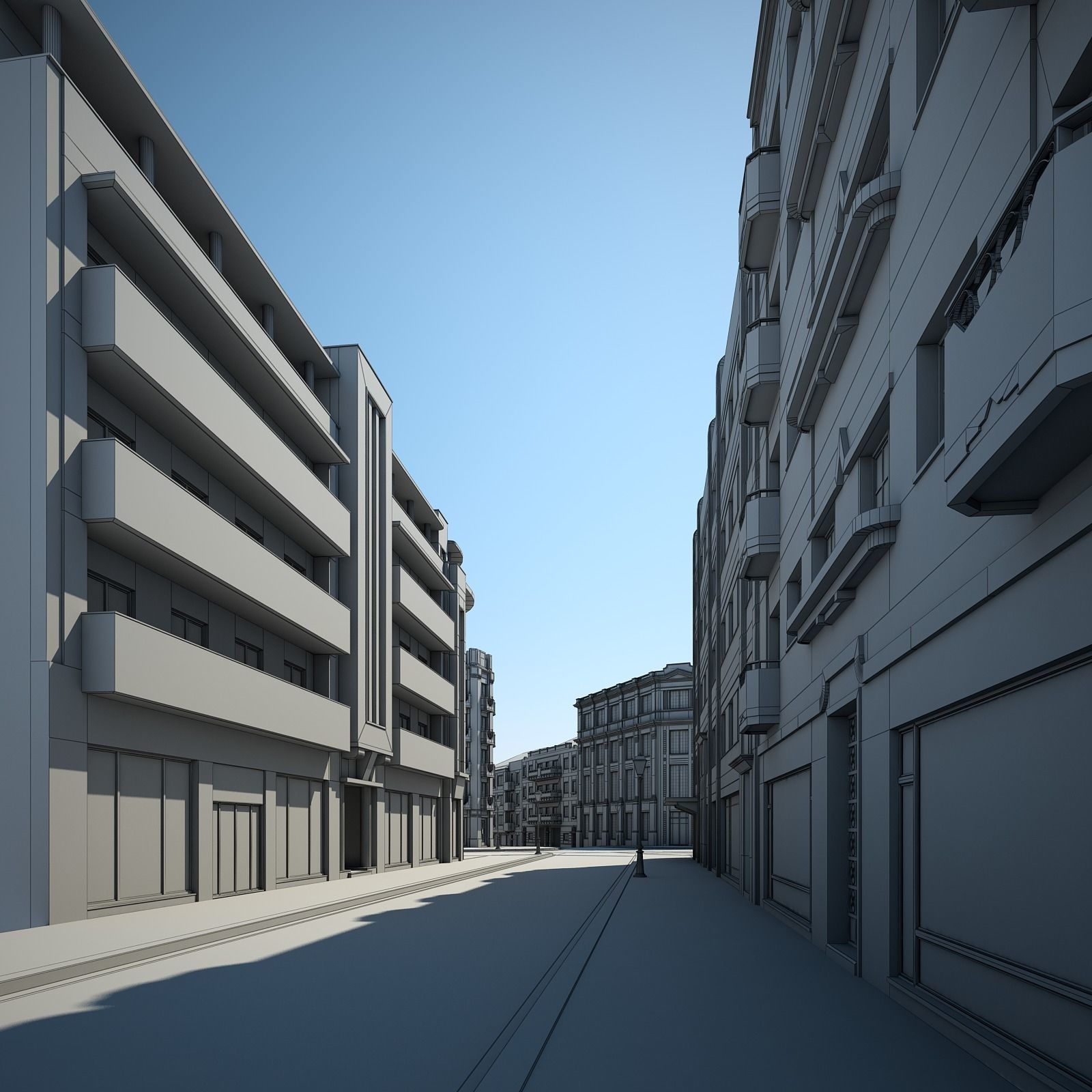 Modern City Street 3D model_55