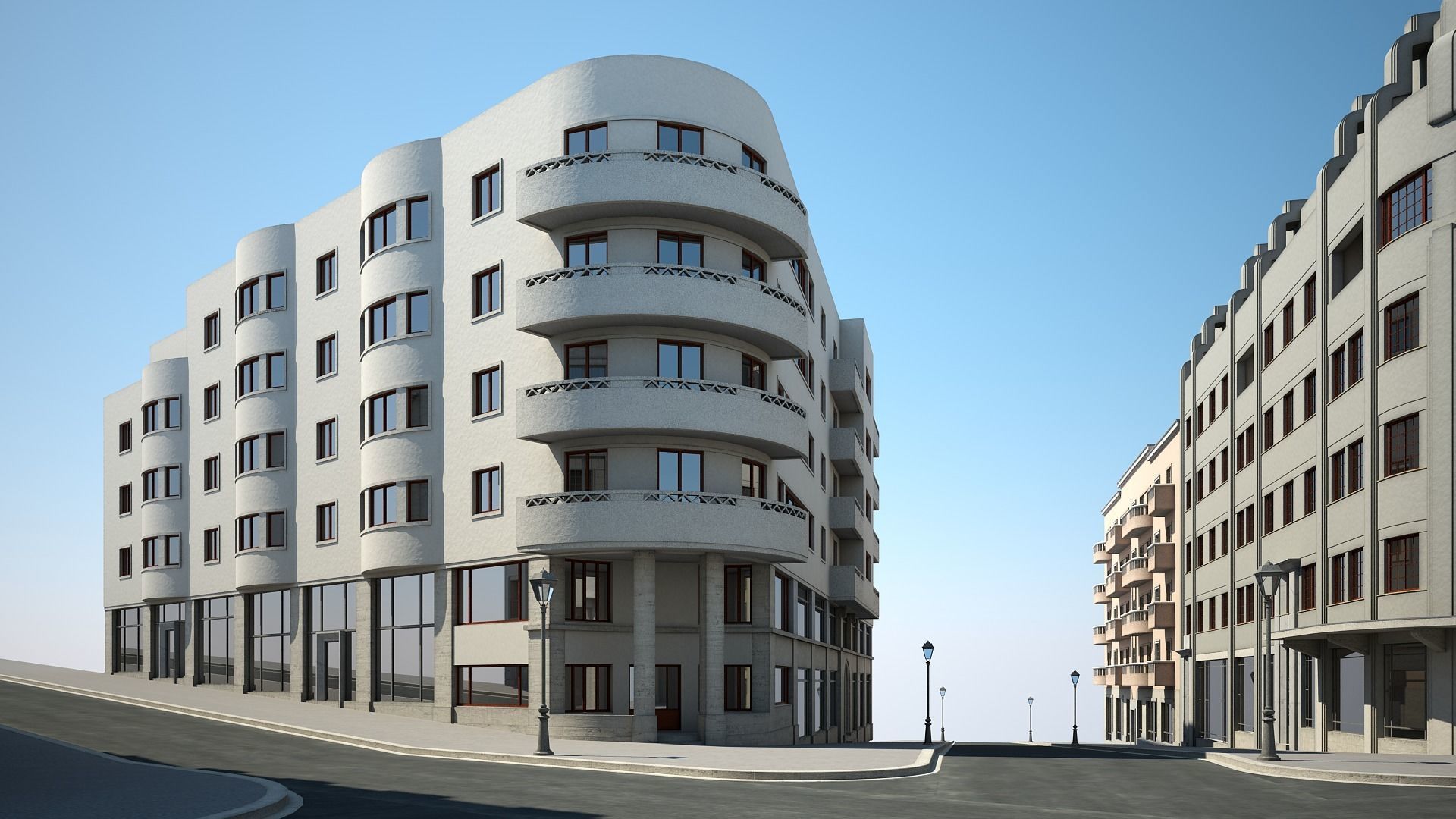 Modern City Street 3D model_22