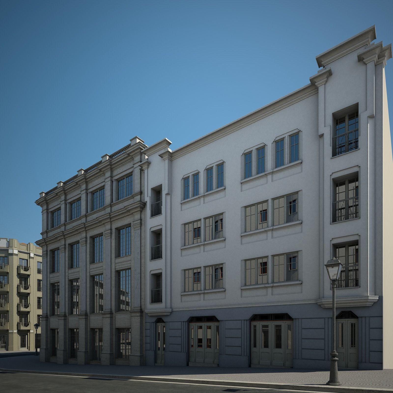 Modern City Street 3D model_29