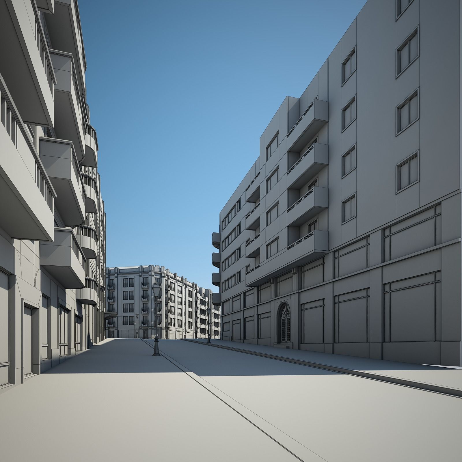 Modern City Street 3D model_57