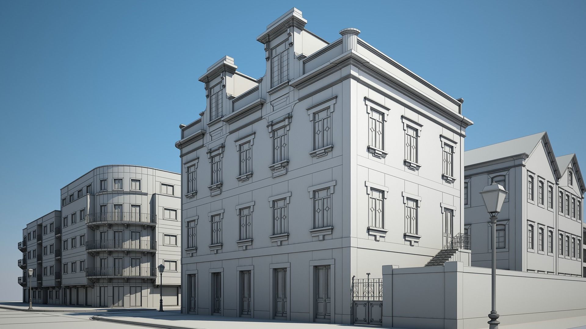 Modern City Street 3D model_46