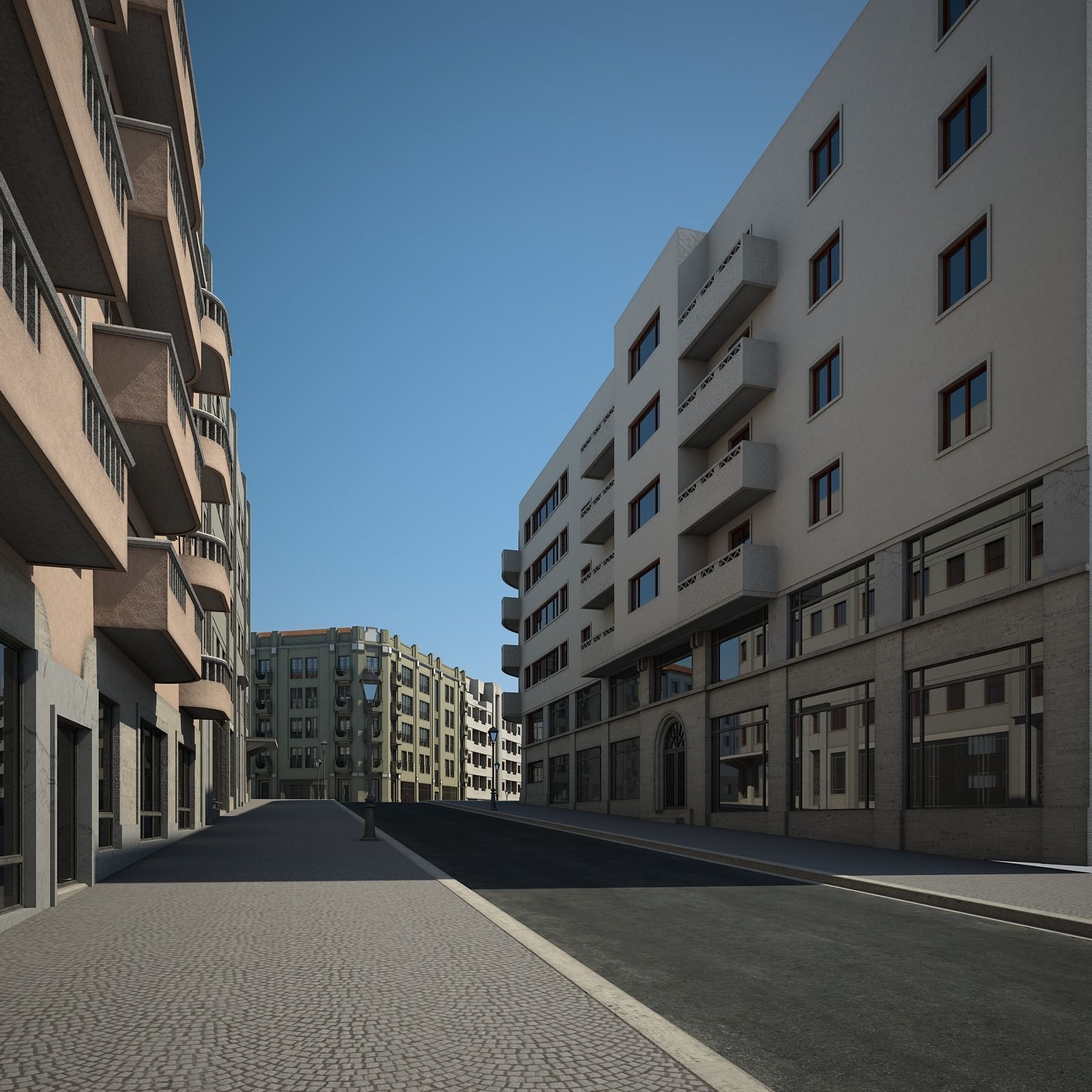 Modern City Street 3D model_28