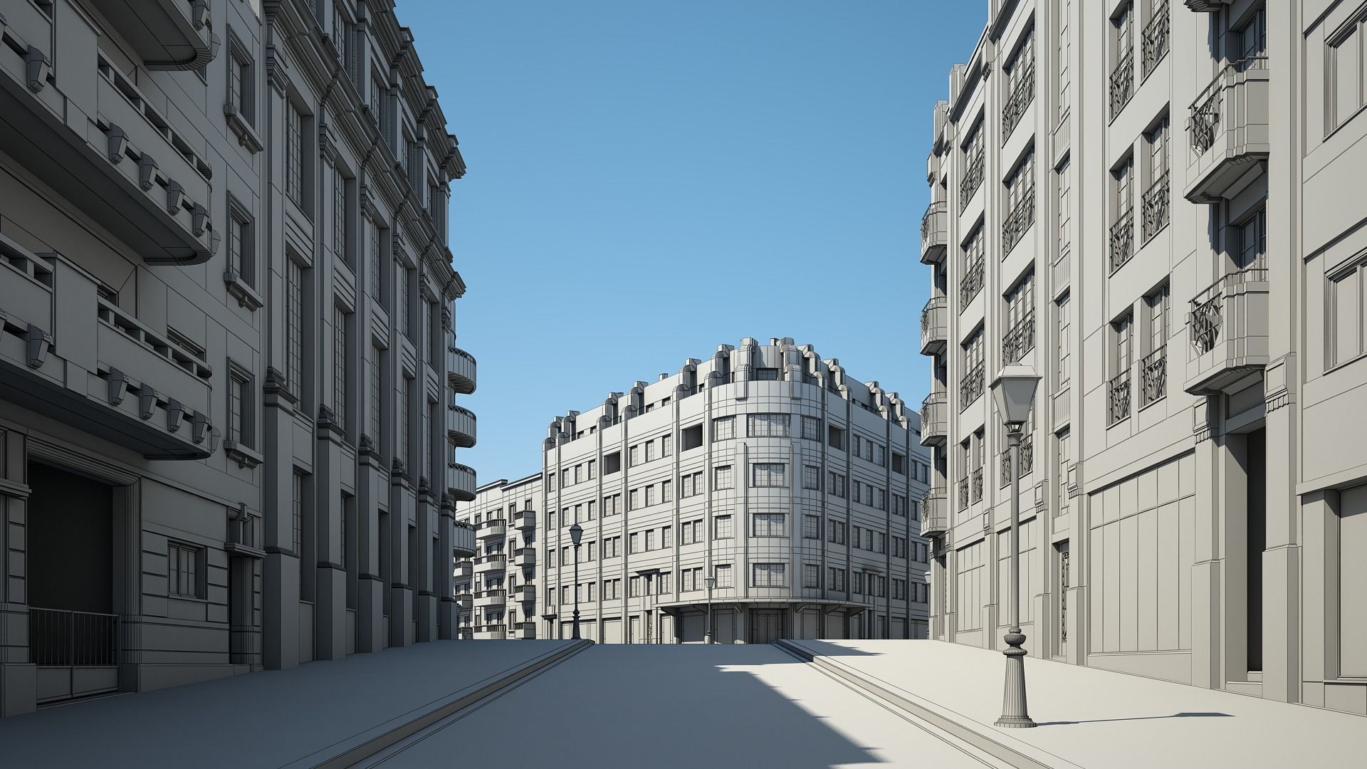 Modern City Street 3D model_34