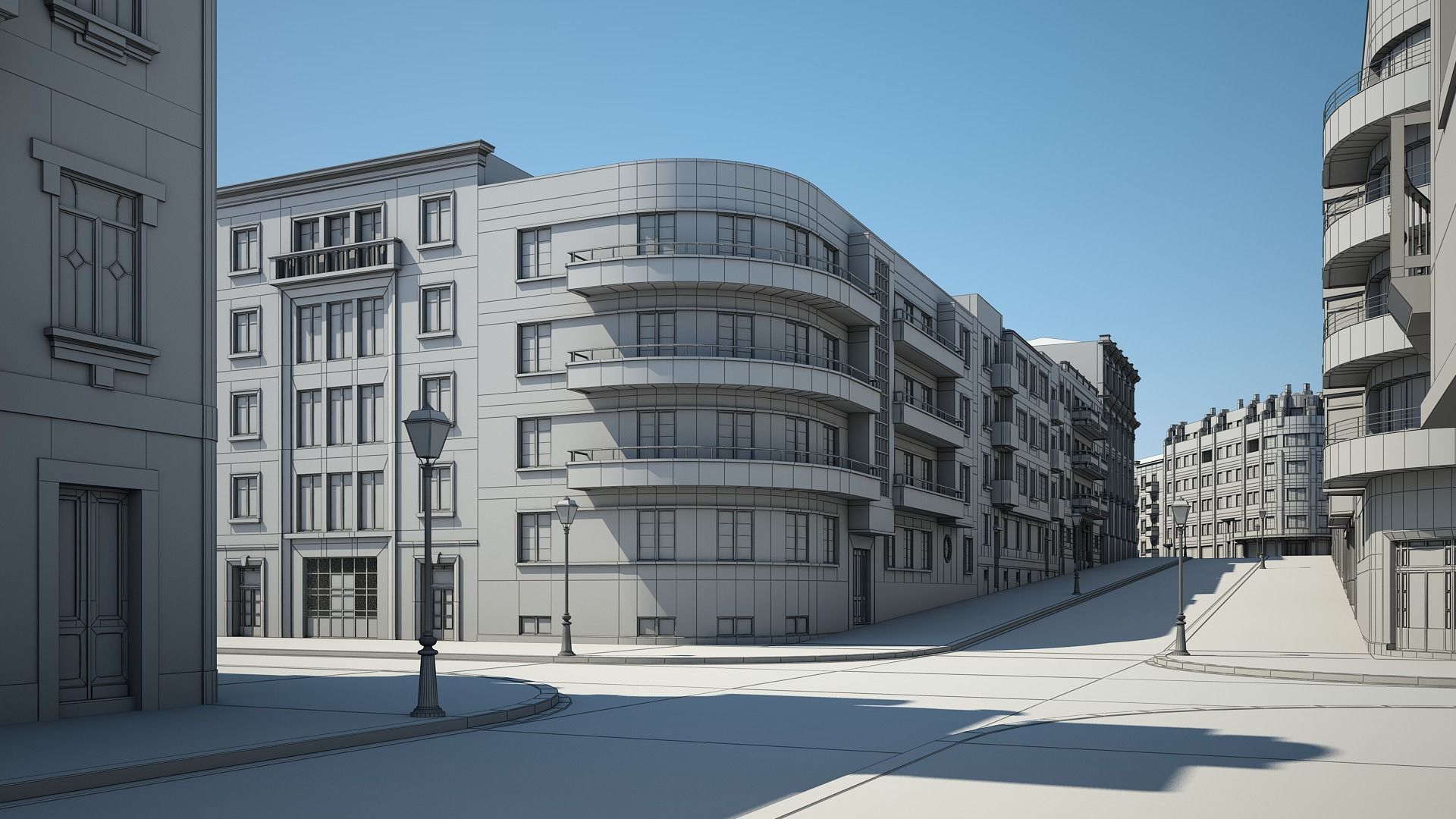 Modern City Street 3D model_40