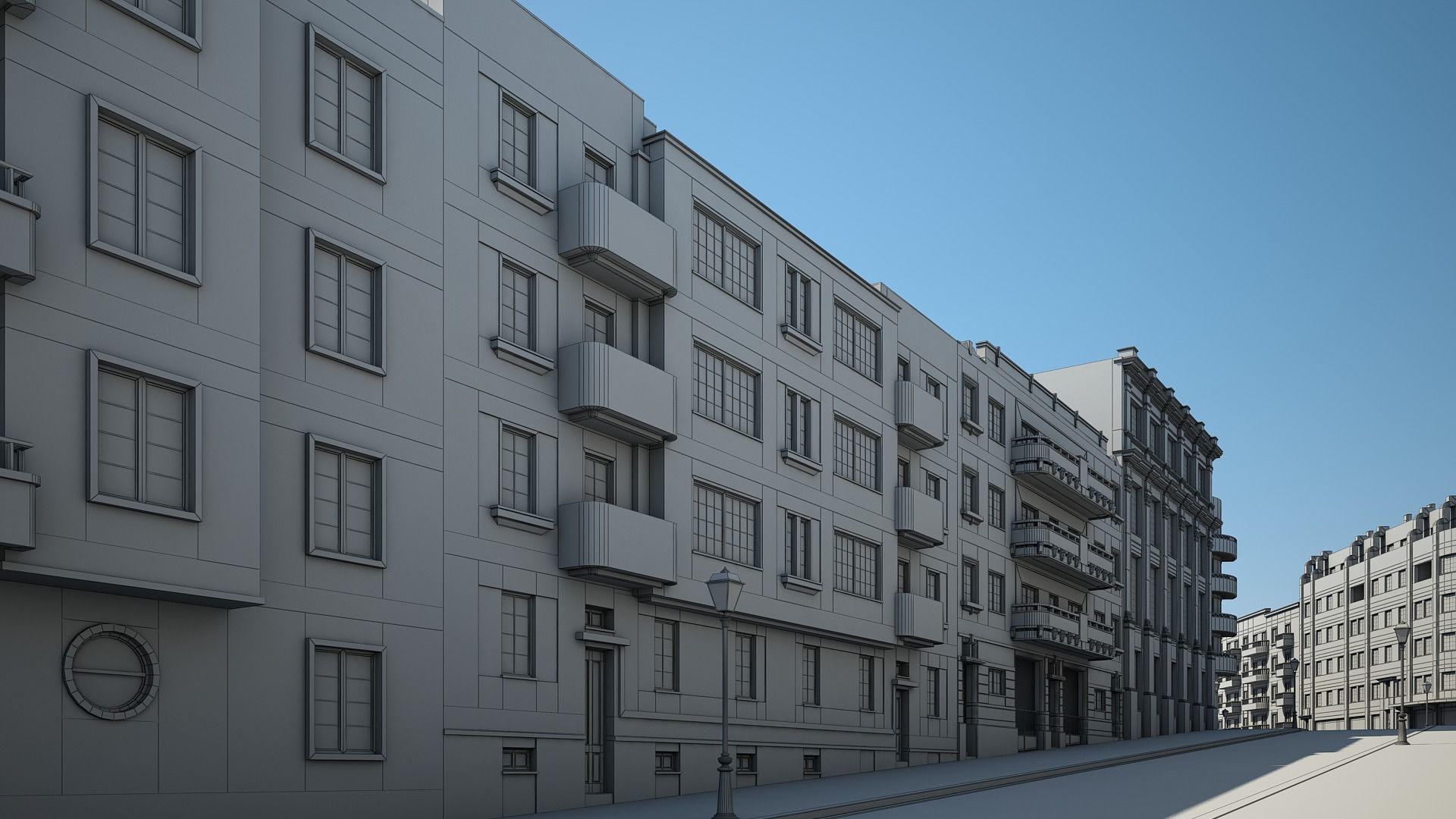 Modern City Street 3D model_47