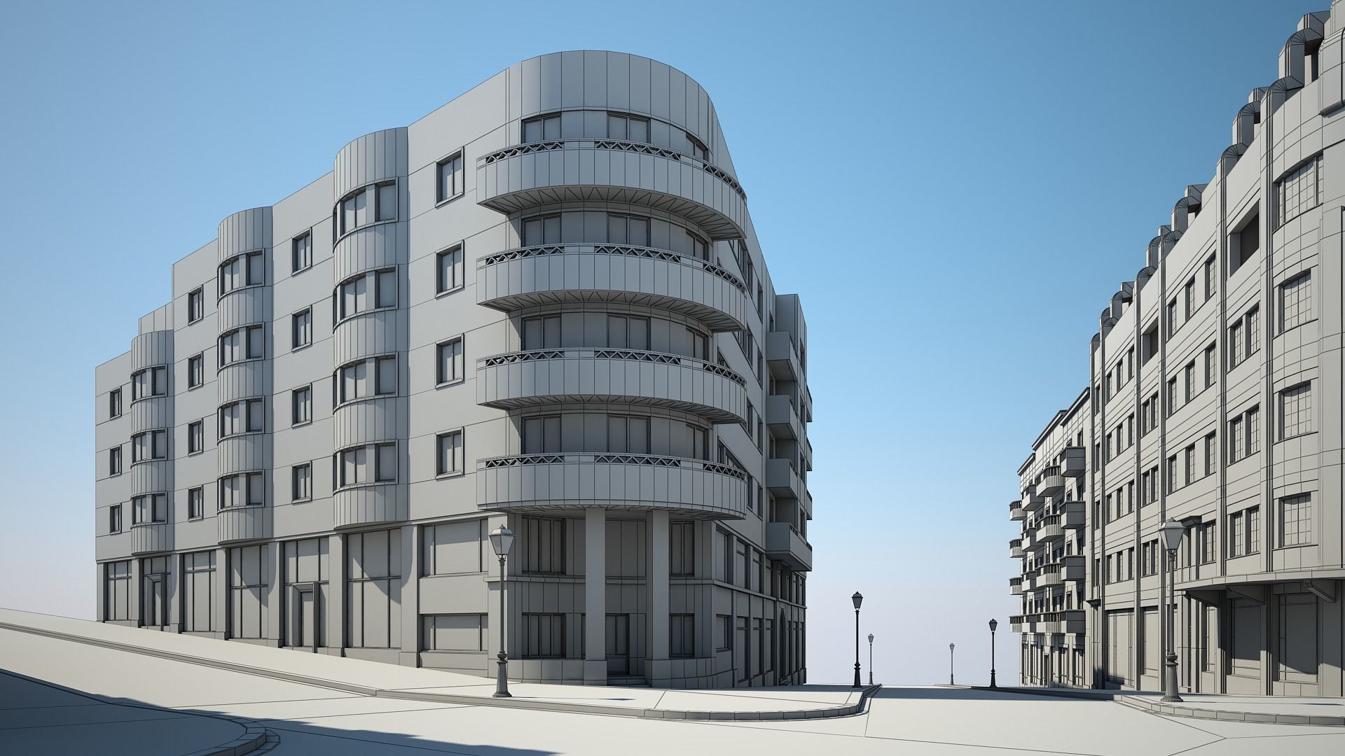 Modern City Street 3D model_52