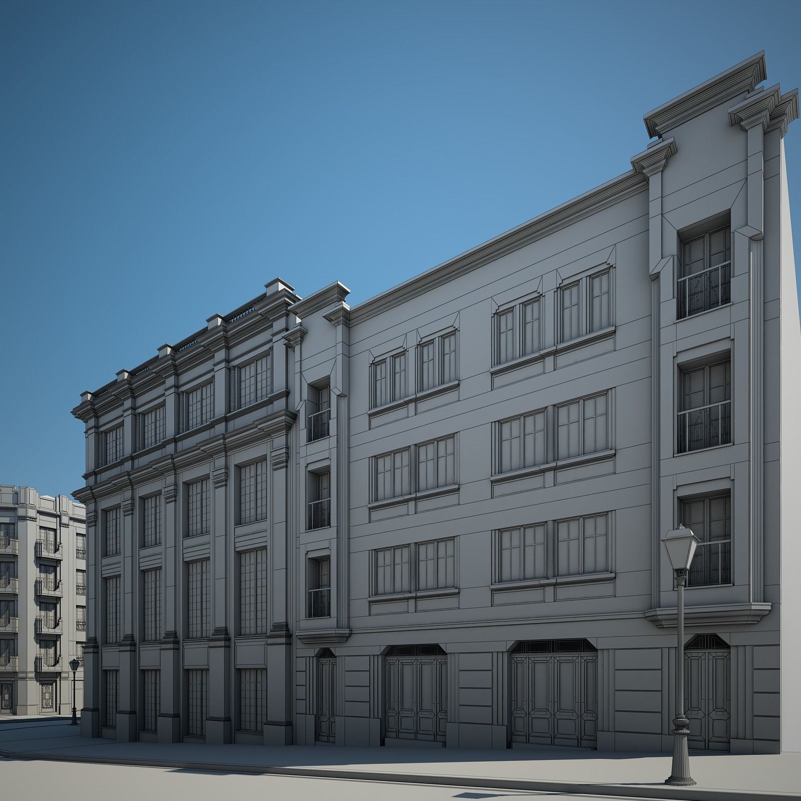 Modern City Street 3D model_58