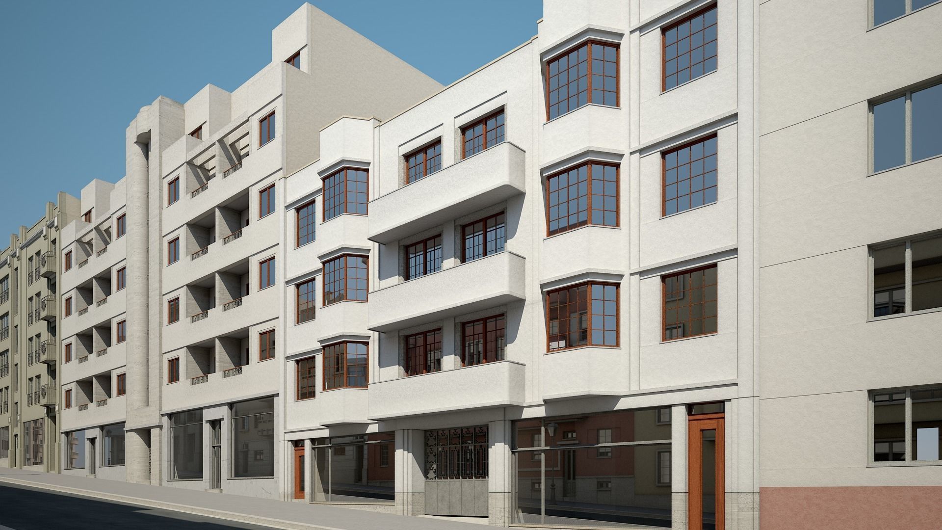 Modern City Street 3D model_17