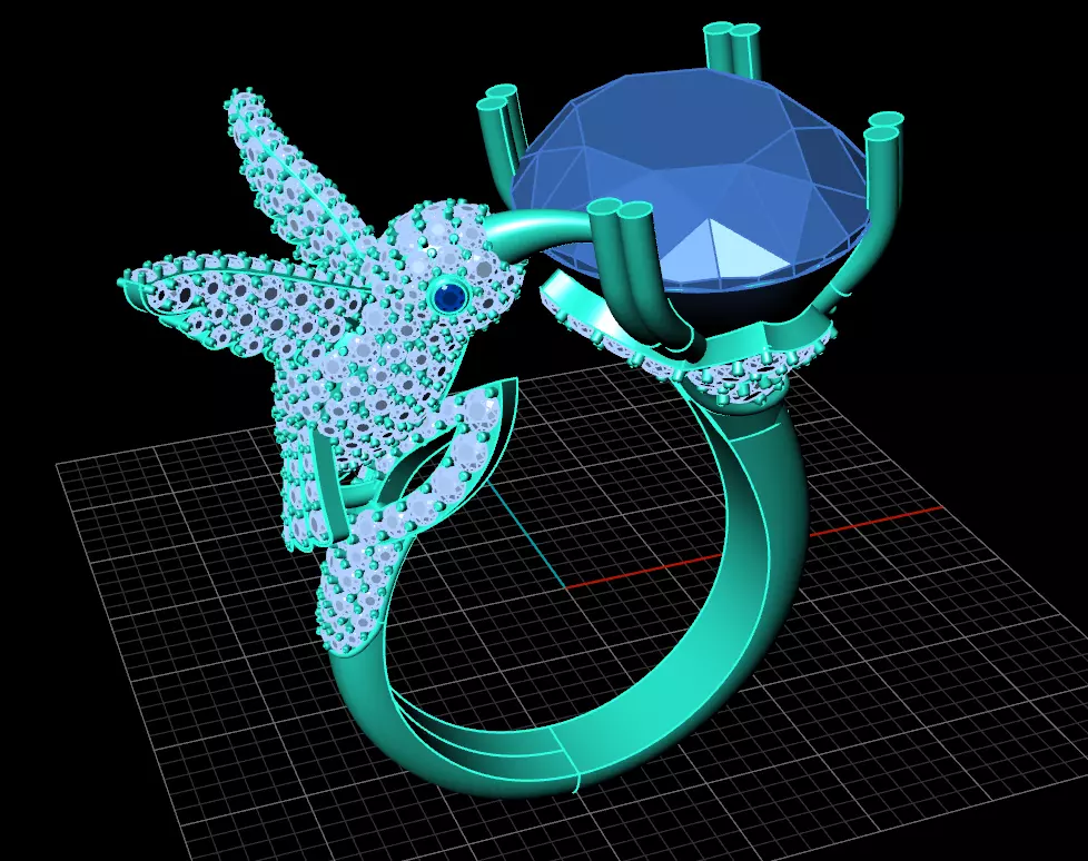 Bird ring 3D print model_0