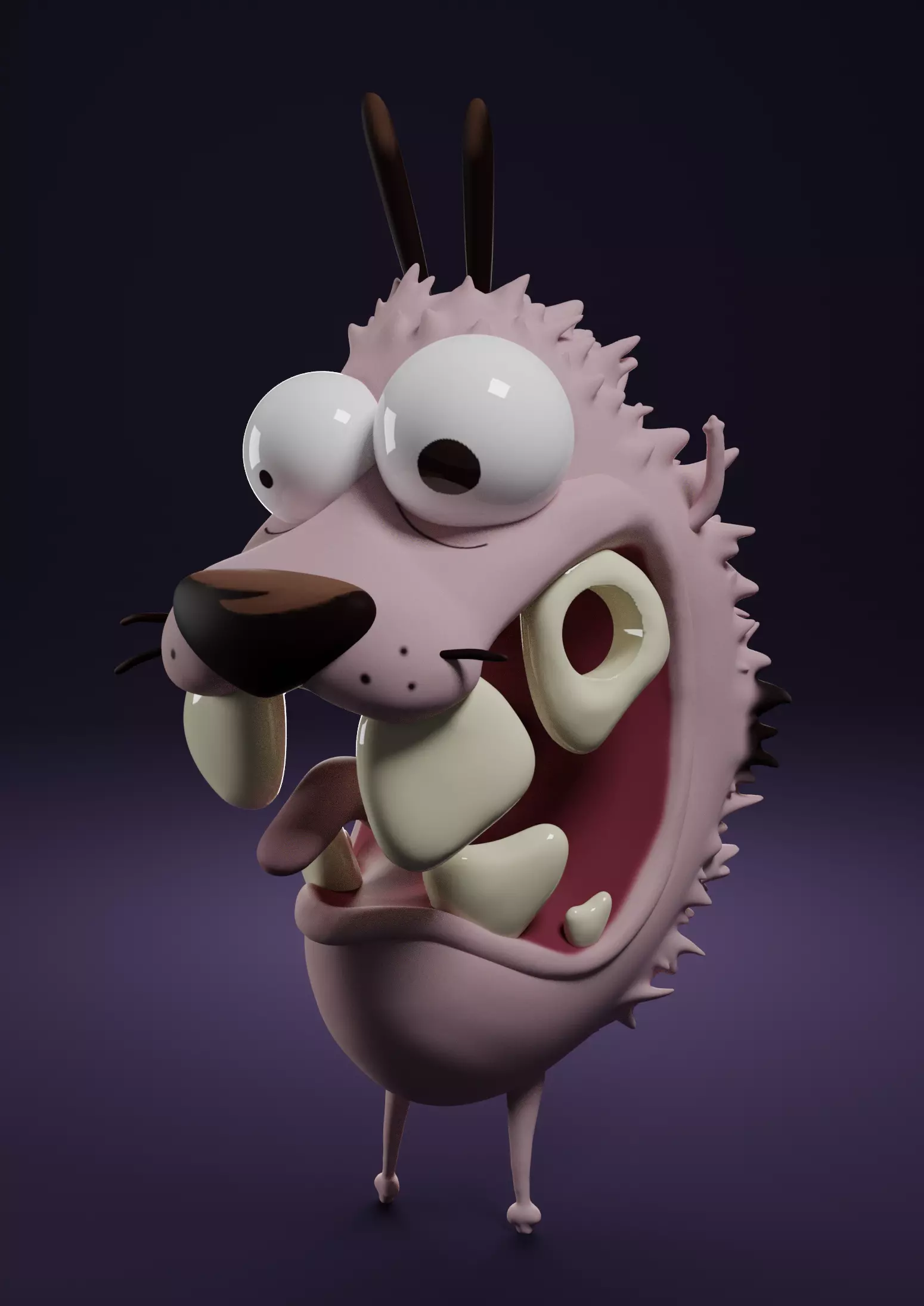 Courage the cowardly dog 3D print model_0